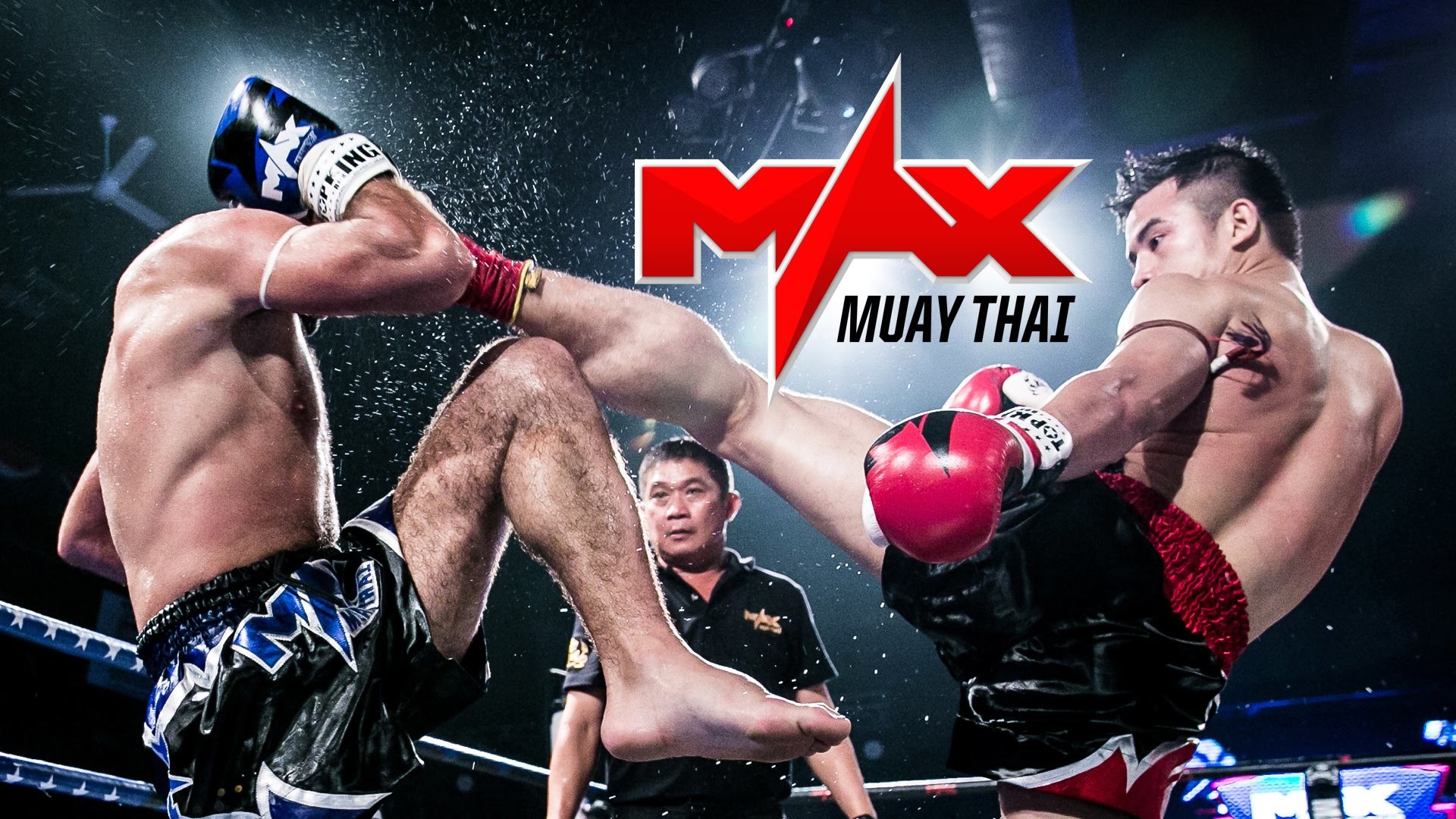 MAX Muay Thai, Ring, Calcio, Arbitro, Incontro, 1920x1080, immagine di sfondo