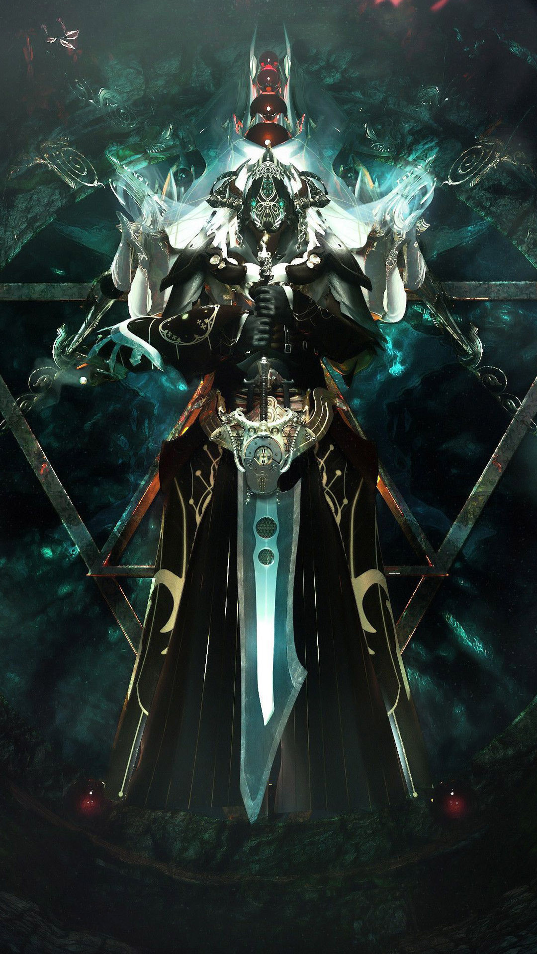 Paladino, Spada, Armatura, Simmetria, 1080x1920, schermata di blocco iPhone