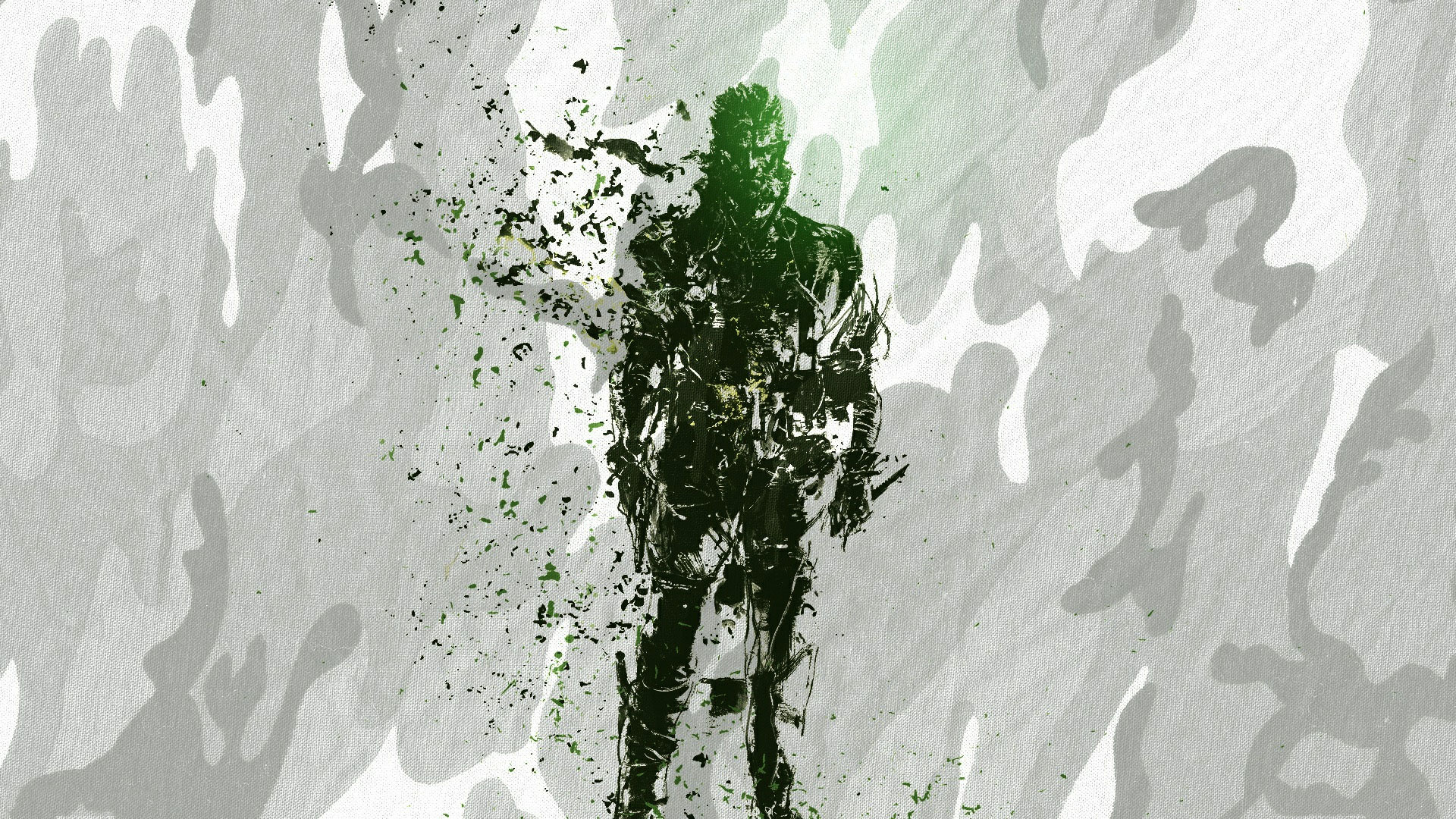 Metal Gear Solid, Mimetica, Silhouette, Arte digitale, Full HD, sfondo desktop