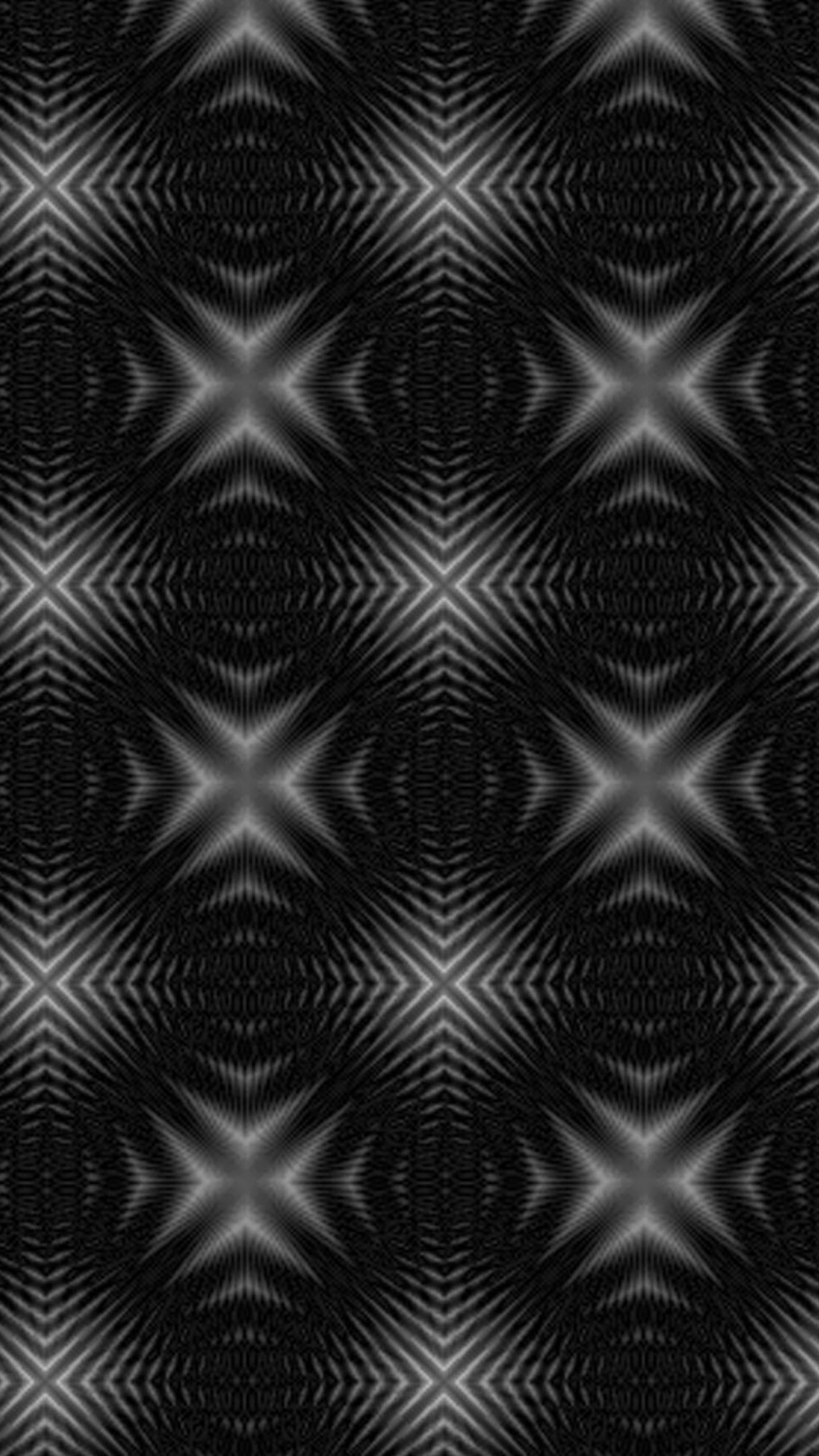Motivo geometrico, Bianco e nero, Caleidoscopio, QHD+, sfondo verticale per cellulare