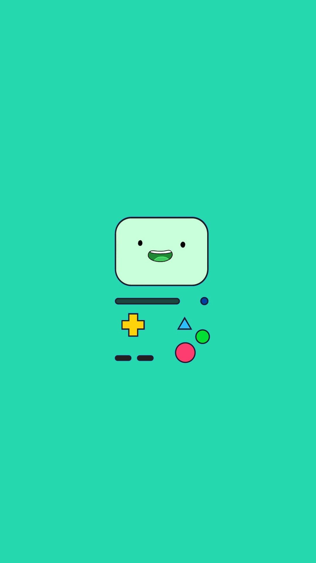 BMO, Adventure Time, Minimalismo, Verde acqua, Full HD, wallpaper per smartphone