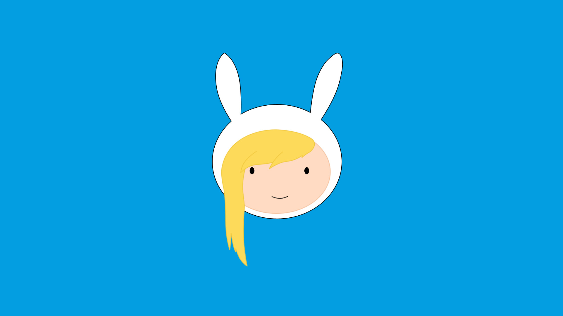 Fionna, Adventure Time, Minimalismo, Azzurro, Full HD, sfondo desktop