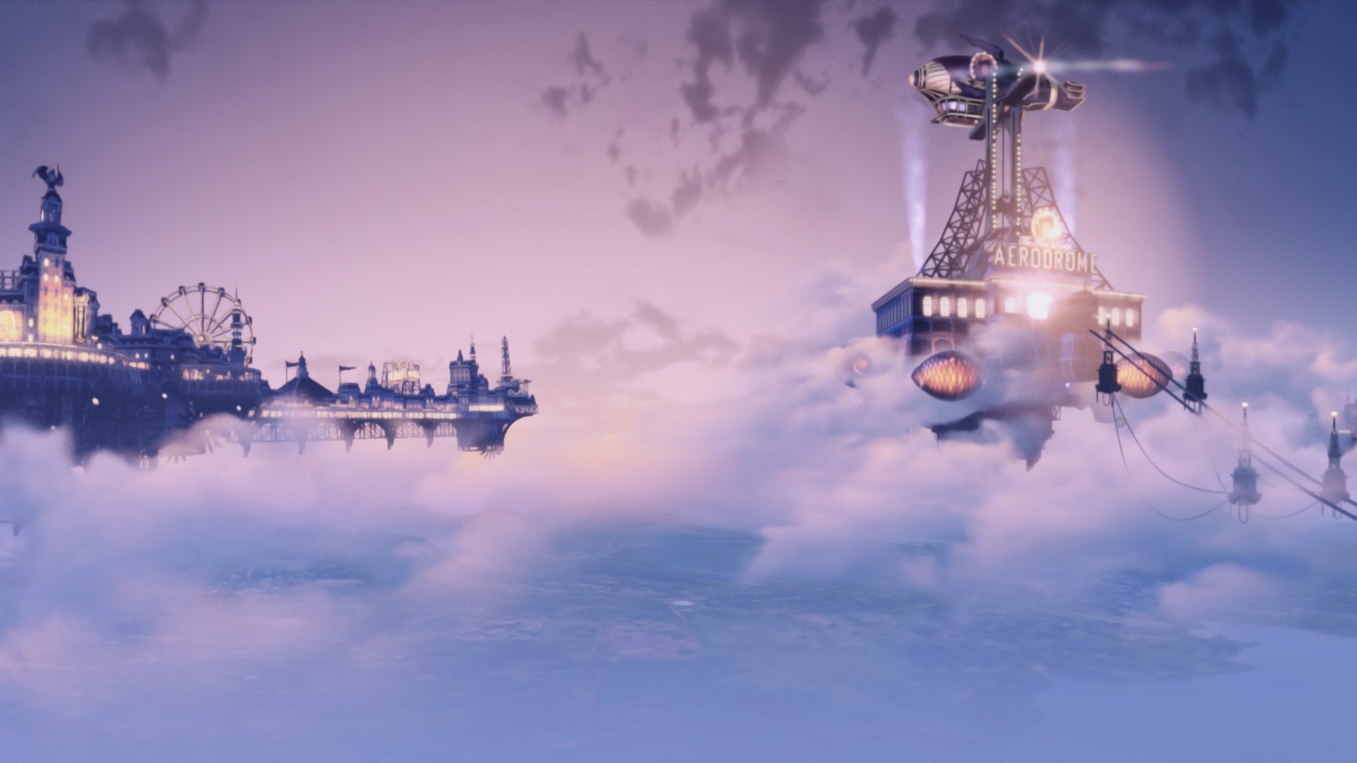 Columbia, BioShock Infinite, Città volante, Nuvole, 1920x1080, sfondo per PC