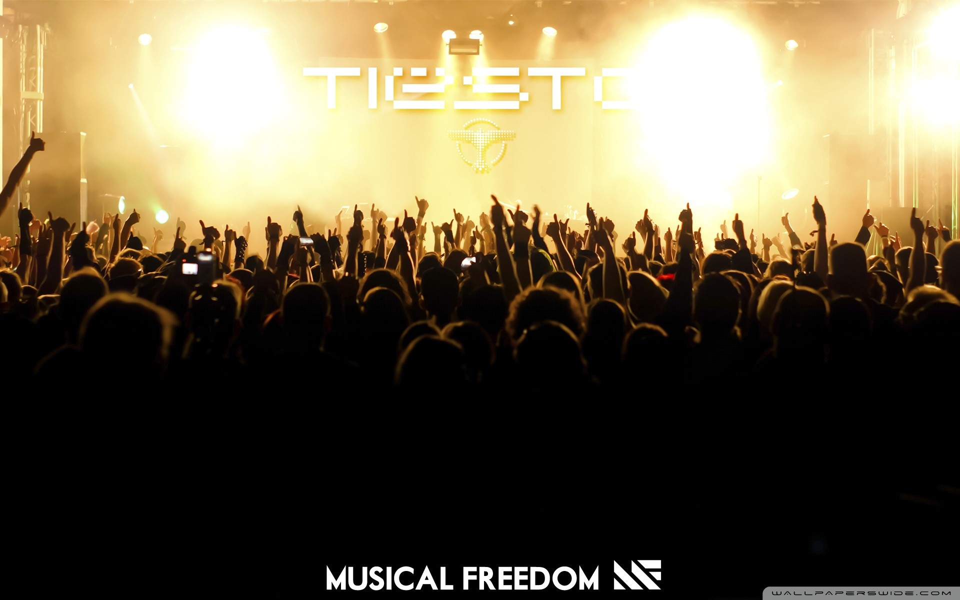 Tiësto, Musical Freedom, Concerto, Folla, Luci del palco, 1920x1200, sfondo MacBook Pro