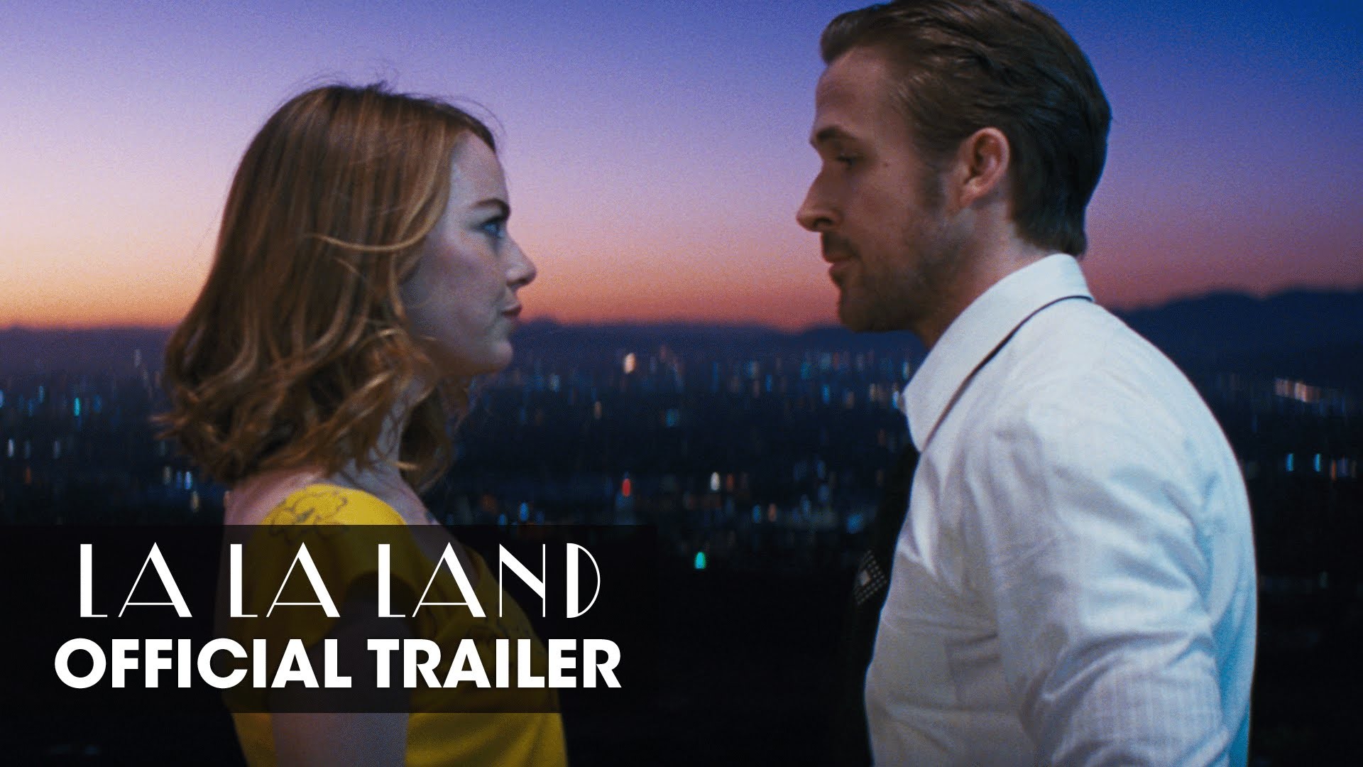 Emma Stone, Ryan Gosling, La La Land, Trailer, Tramonto, Full HD, sfondo per PC