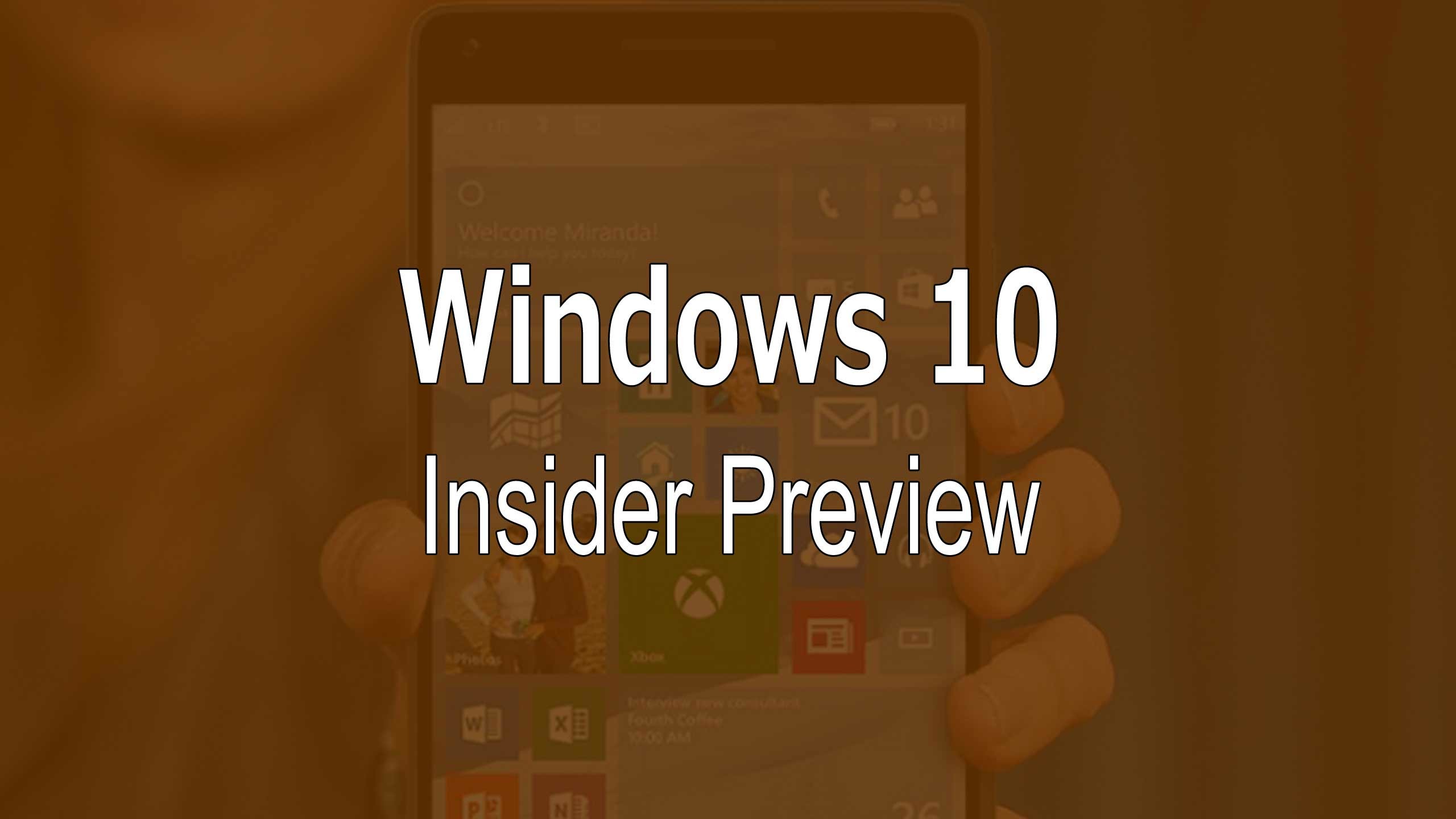 Windows 10, Insider Preview, Tipografia, Marrone, 16:9 2K, sfondo widescreen