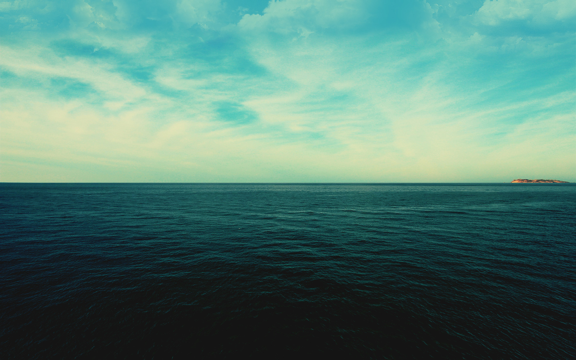 Mare aperto, Orizzonte, Verde acqua, Minimalista, 1920x1200, wallpaper desktop