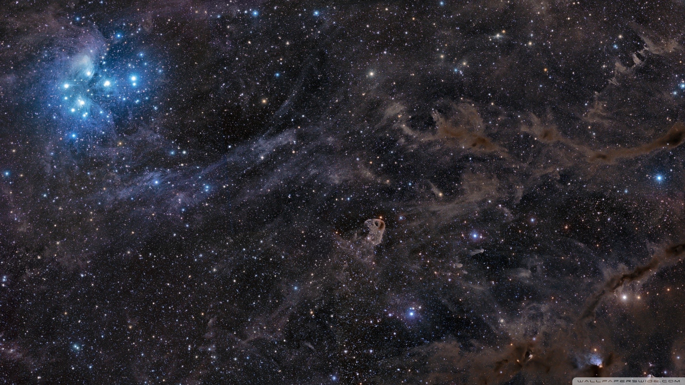 Pleiadi, Ammasso stellare, Polvere cosmica, Spazio, Full HD, sfondo Windows 11