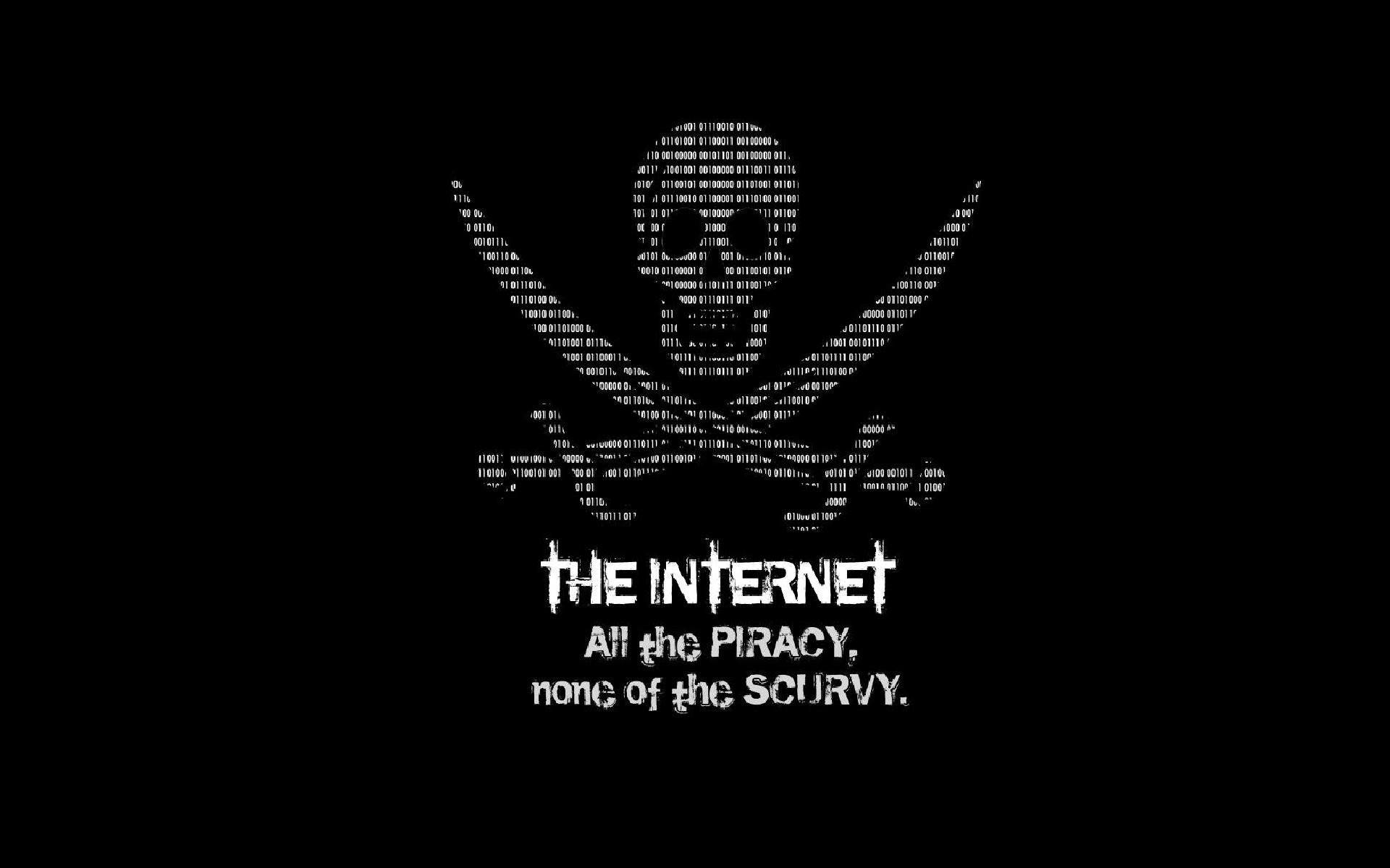 Jolly Roger, Pirateria, Teschio, Testo, Sfondo nero, 16:10 Full HD, wallpaper widescreen