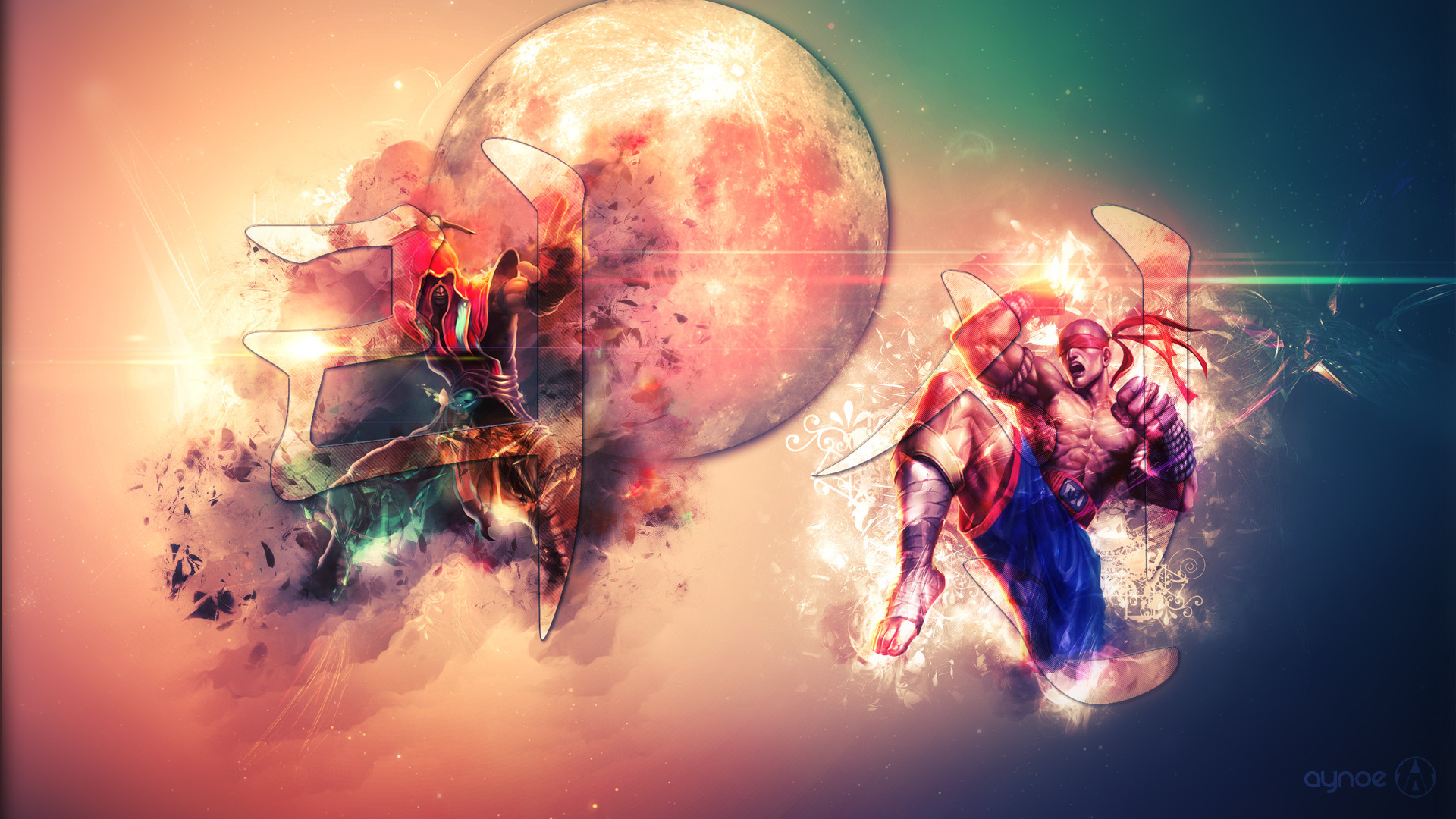 Lee Sin Muay Thai, League of Legends, Arte digitale, Luna, Full HD 1080p, sfondo desktop