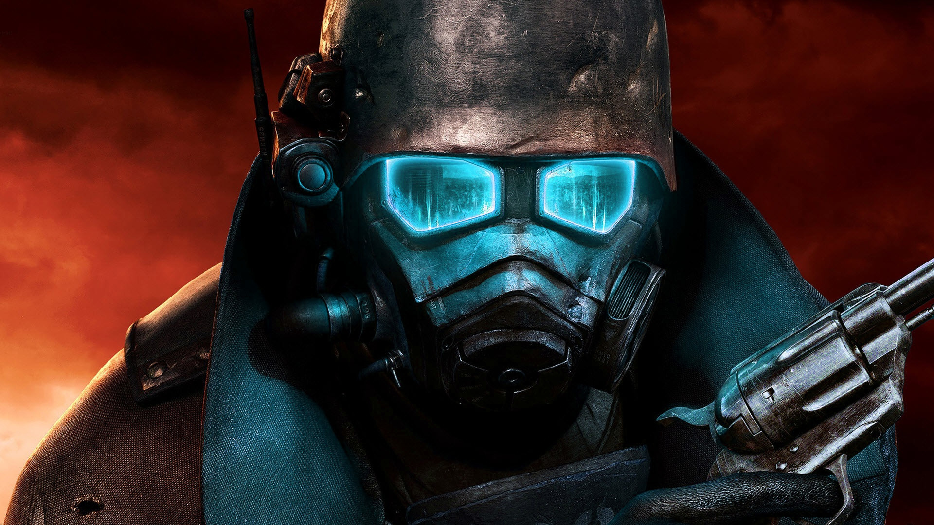 Ranger NCR, Fallout: New Vegas, Elmetto, Revolver, Full HD, sfondo Windows 11