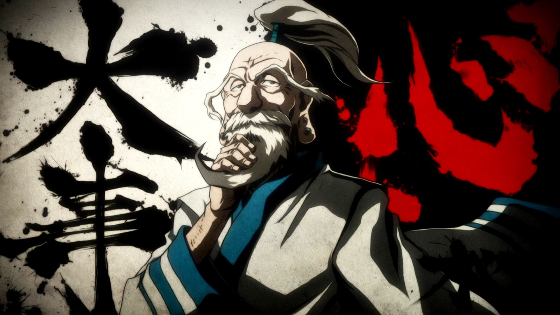 Isaac Netero, Hunter x Hunter, Calligrafia, Inchiostro, Full HD, wallpaper per PC