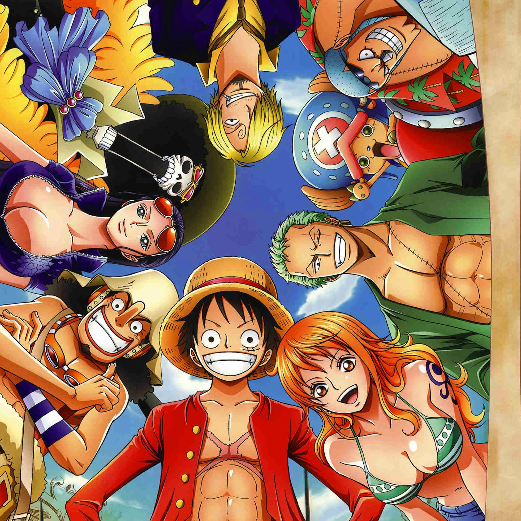 One Piece, Monkey D. Luffy, Nami, Tony Tony Chopper, Pirati di Cappello di Paglia, Manga, sfondo iPad