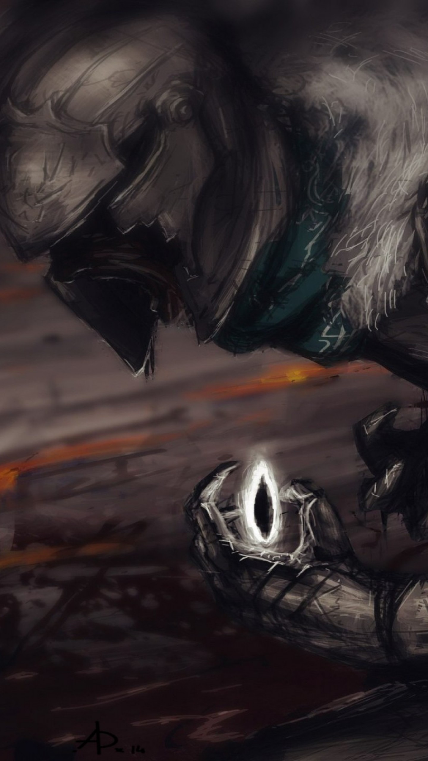 Dark Souls II, Anello, Cavaliere, Fan art, QHD+, sfondo verticale per cellulare