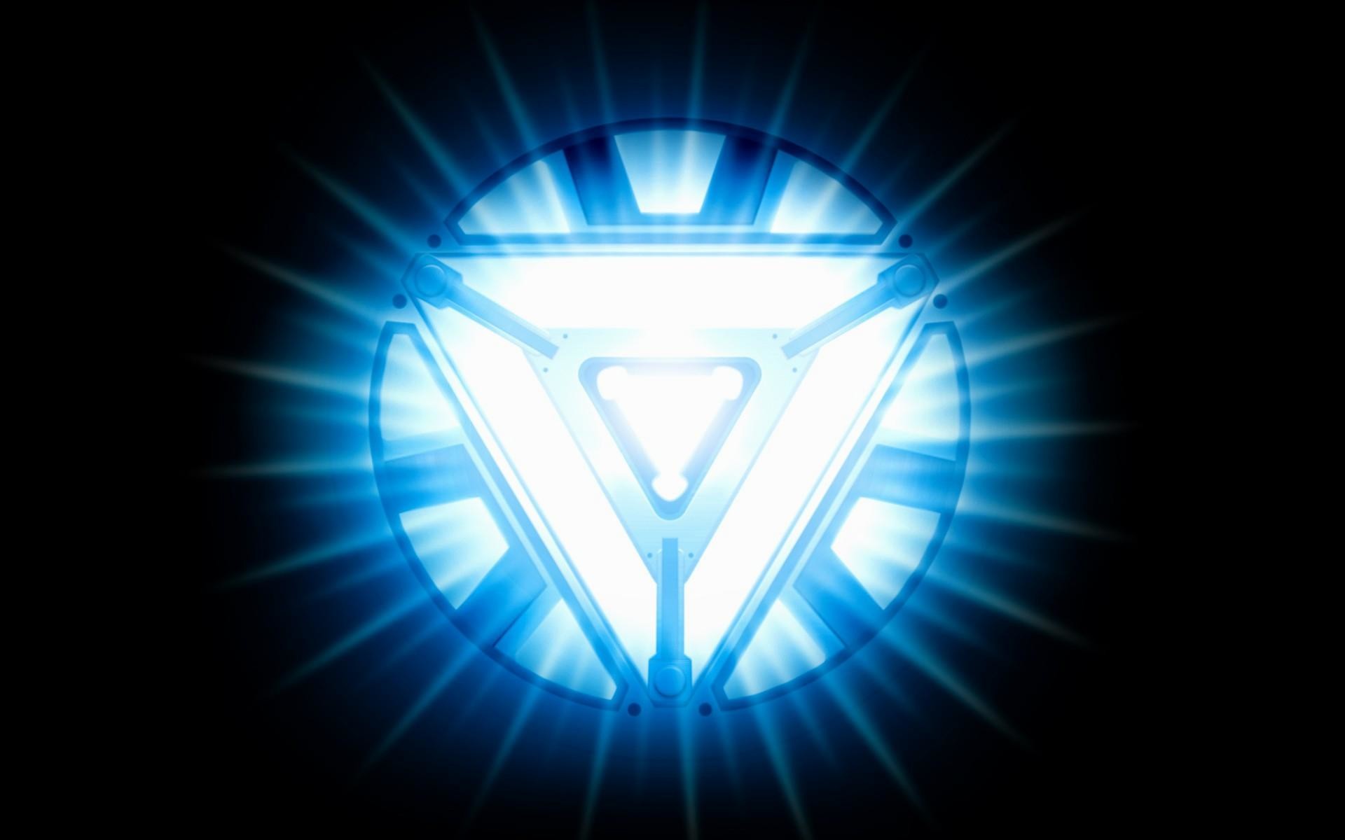 Iron Man, Reattore Arc, Luce blu, Sfondo nero, 1920x1200, wallpaper desktop