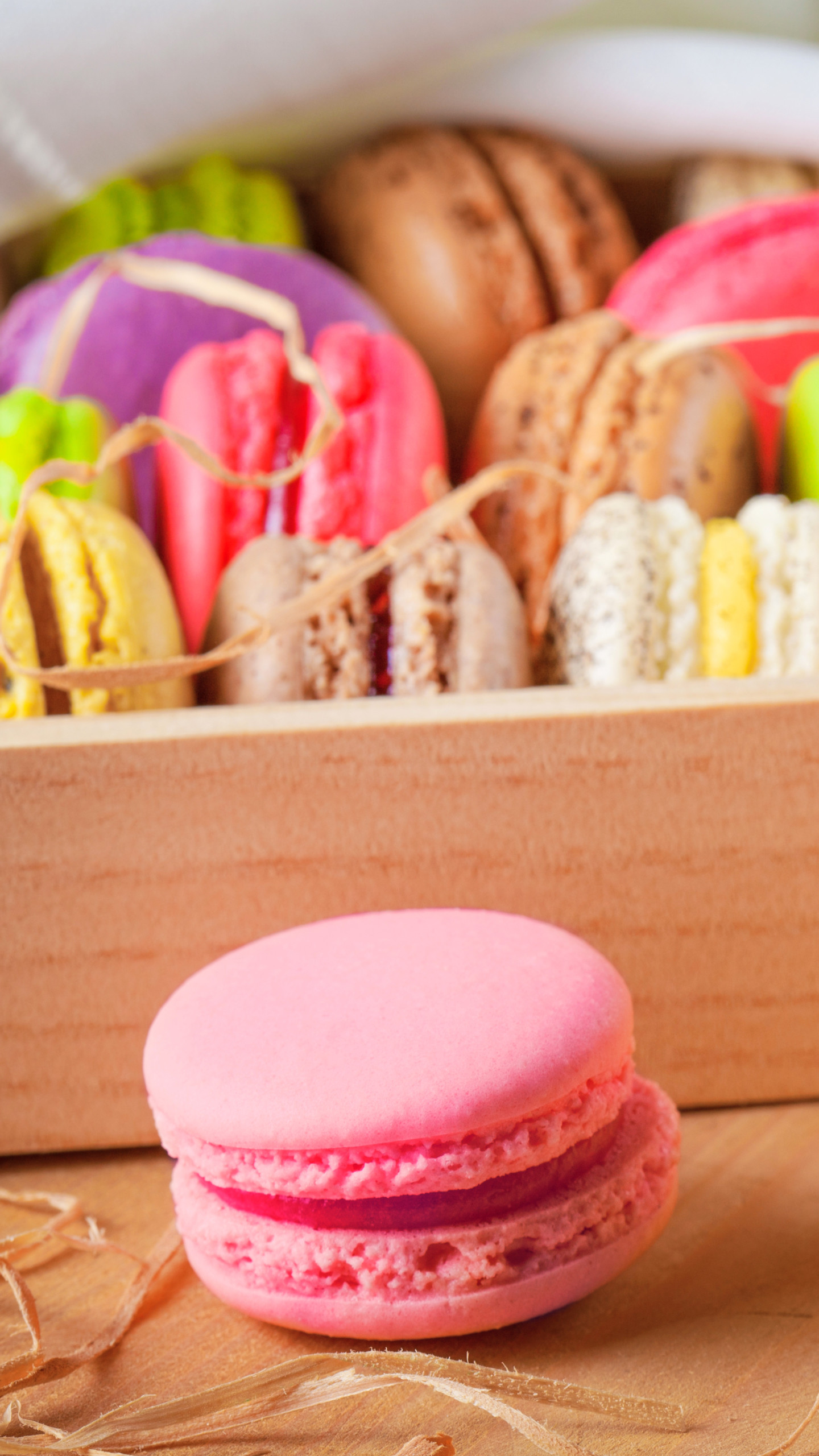 Macarons, Scatola, Rosa, sfondo schermata di blocco iPhone
