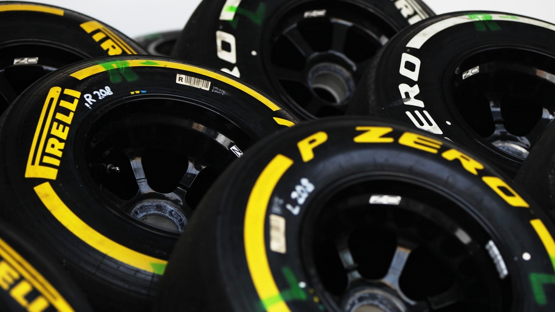 Pirelli P Zero, Pneumatici, Formula 1, Giallo, Full HD, wallpaper desktop