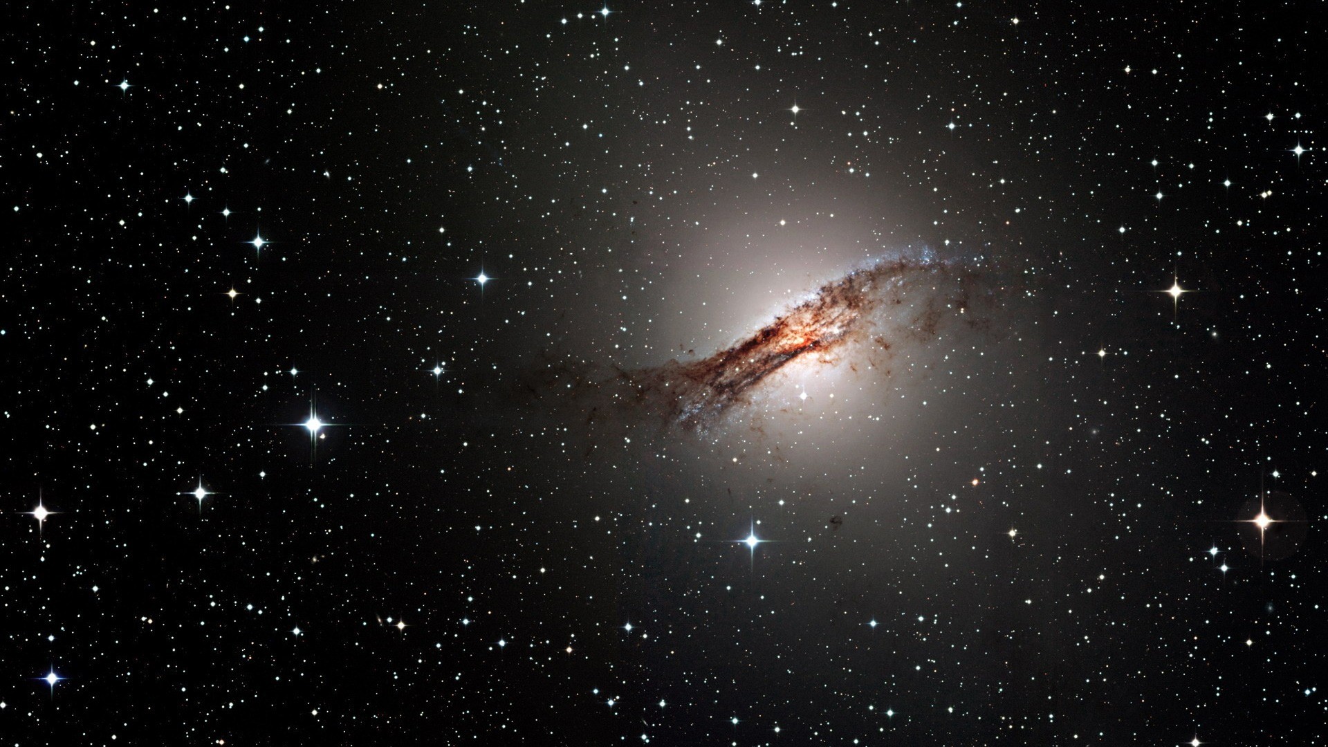 Centaurus A, NGC 5128, Galassia, Stelle, Full HD, wallpaper per portatile
