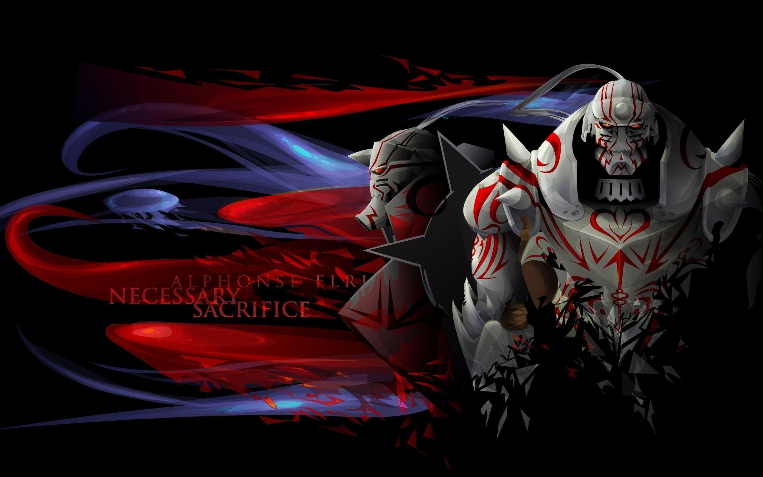 Alphonse Elric, Fullmetal Alchemist, Armatura, Scritta, 2K 1600p, sfondo desktop