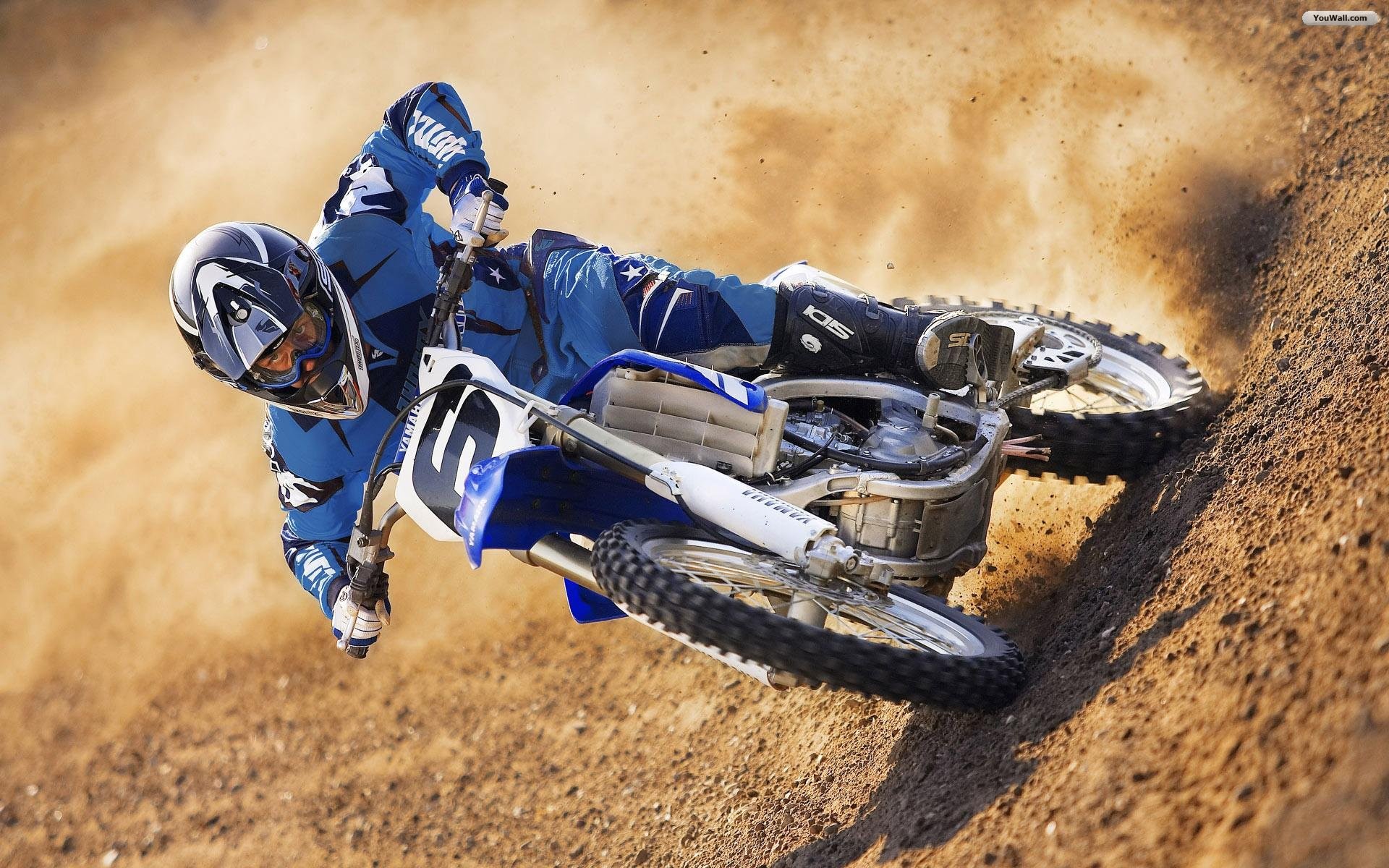Motocross, Sterrato, Polvere, Pilota, 1920x1200, immagine di sfondo