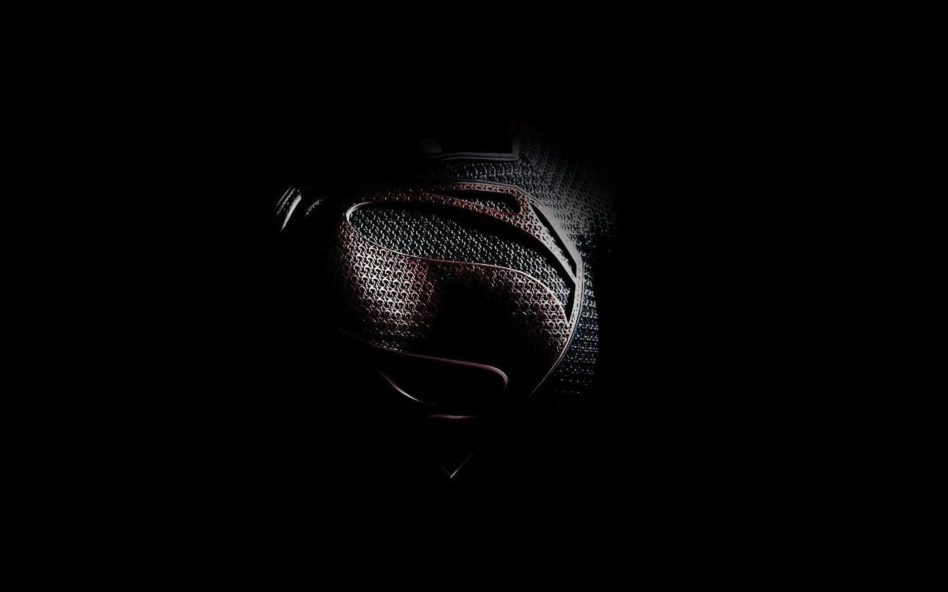 Logo di Superman, Superman, Sfondo nero, Scuro, 1920x1200, wallpaper desktop