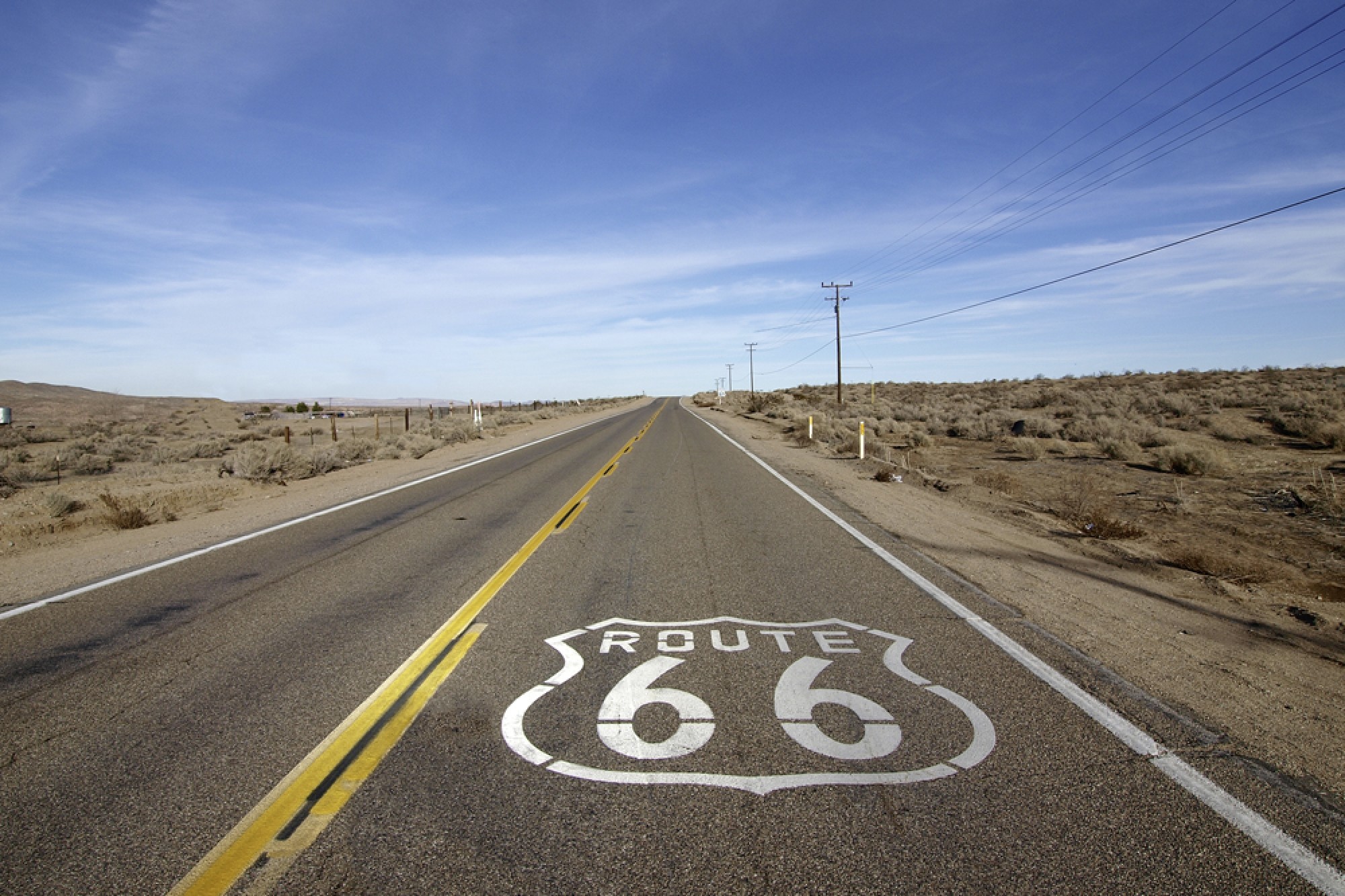 Route 66, Scudo dipinto, Deserto, Strada, Full HD, sfondo desktop