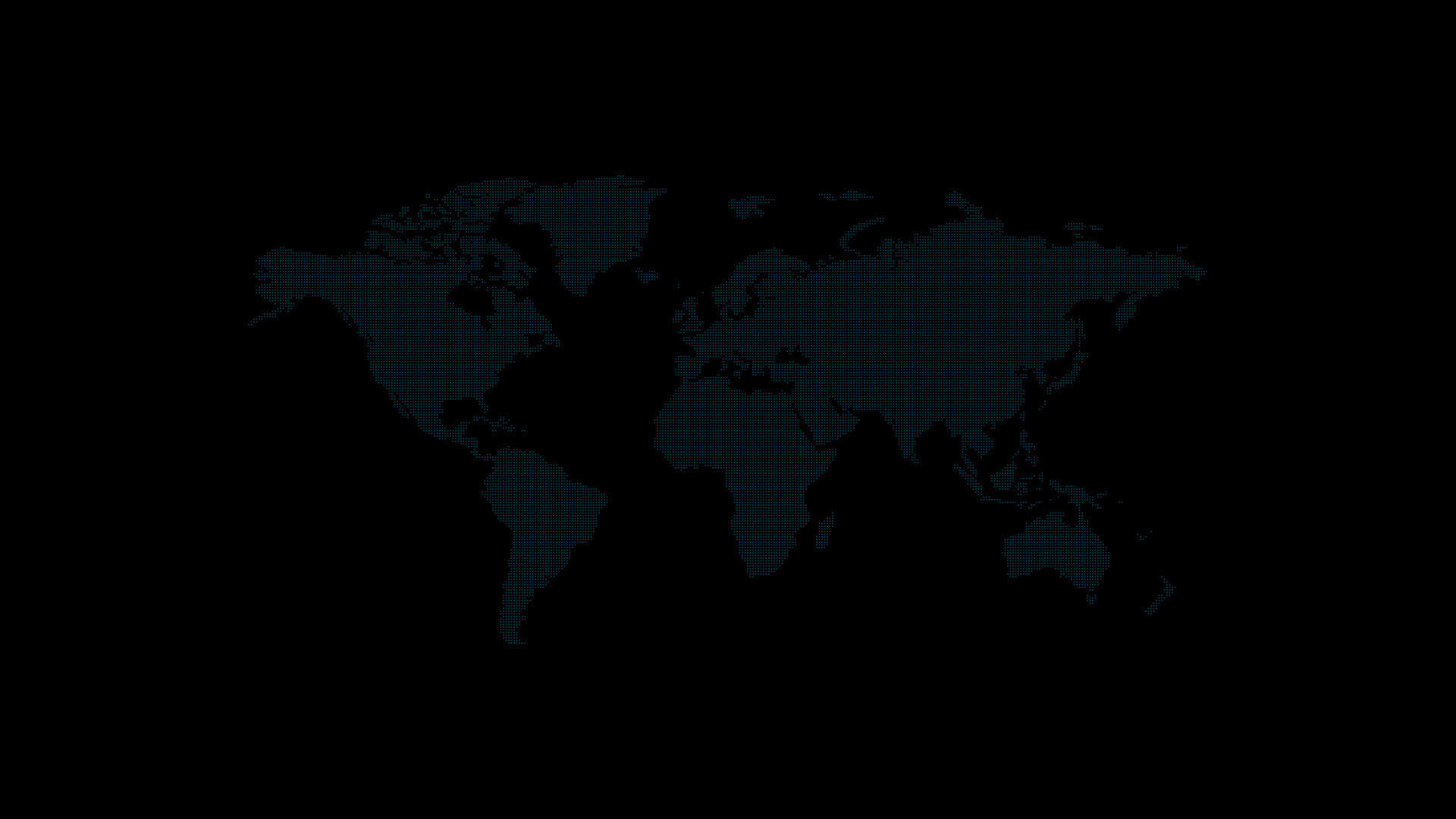 Mappa del mondo, Continenti, Sfondo nero, Minimalismo, Blu scuro, wallpaper per portatile