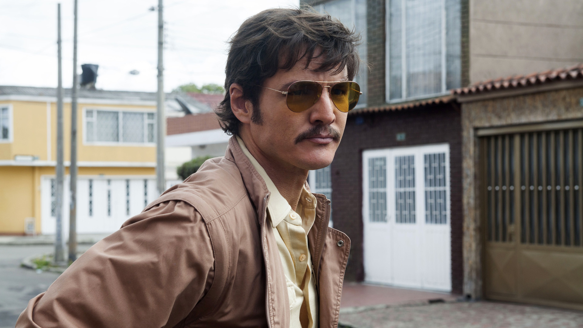 Javier Peña, Pedro Pascal, Narcos, Occhiali da sole, Strada, Full HD 1080p, sfondo desktop