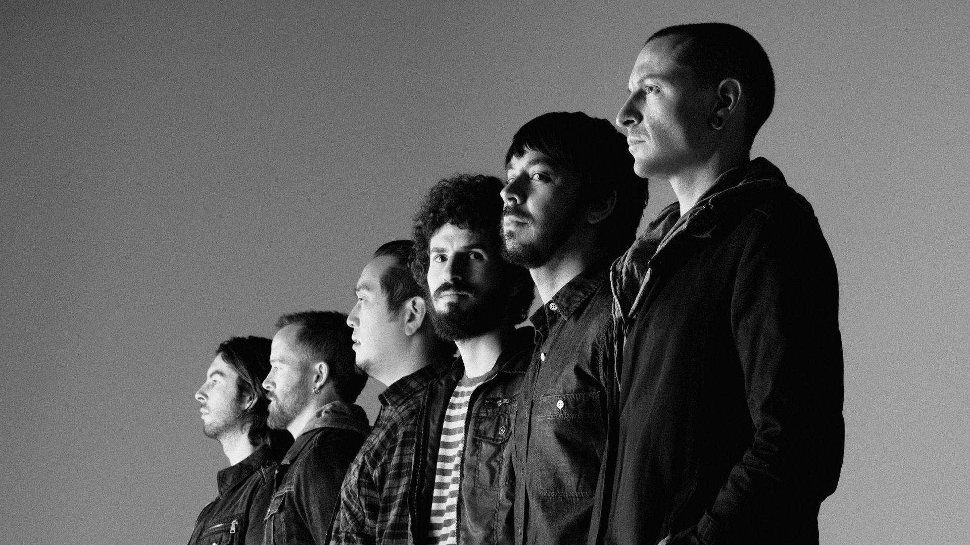 Linkin Park, Chester Bennington, Mike Shinoda, Profilo, Bianco e nero, wallpaper per portatile