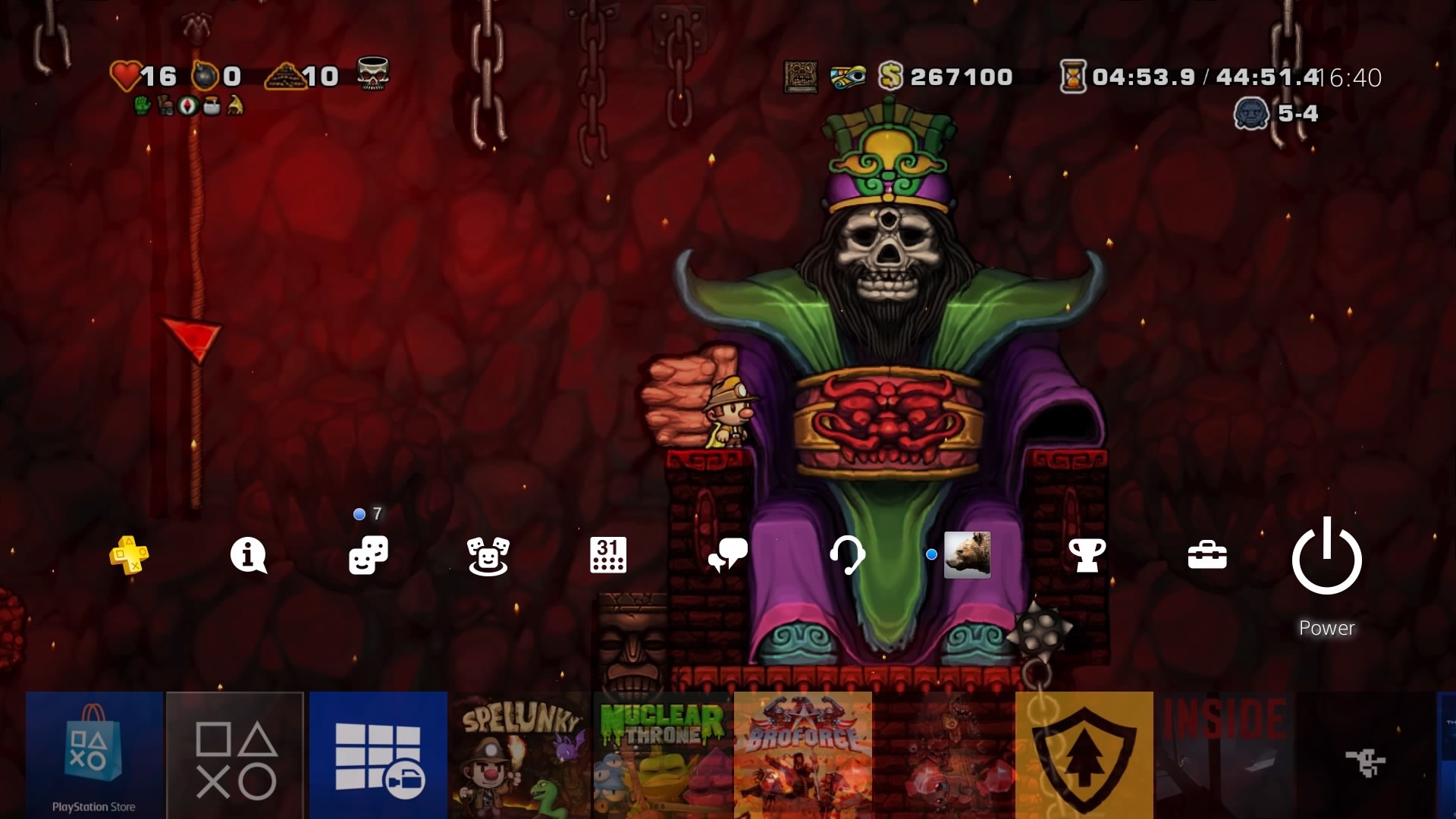 Spelunky, Tema PS4, Interfaccia, Rosso, Full HD 1080p, sfondo desktop