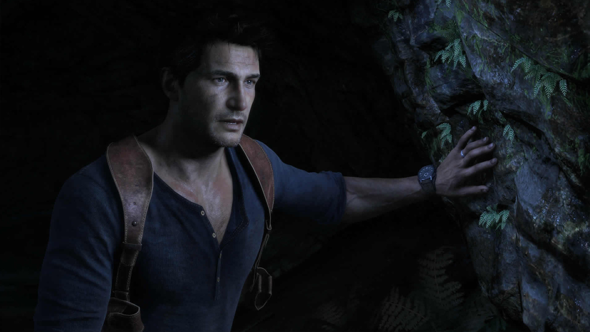 Nathan Drake, Uncharted 4, Grotta, Primo piano, Full HD, sfondo desktop