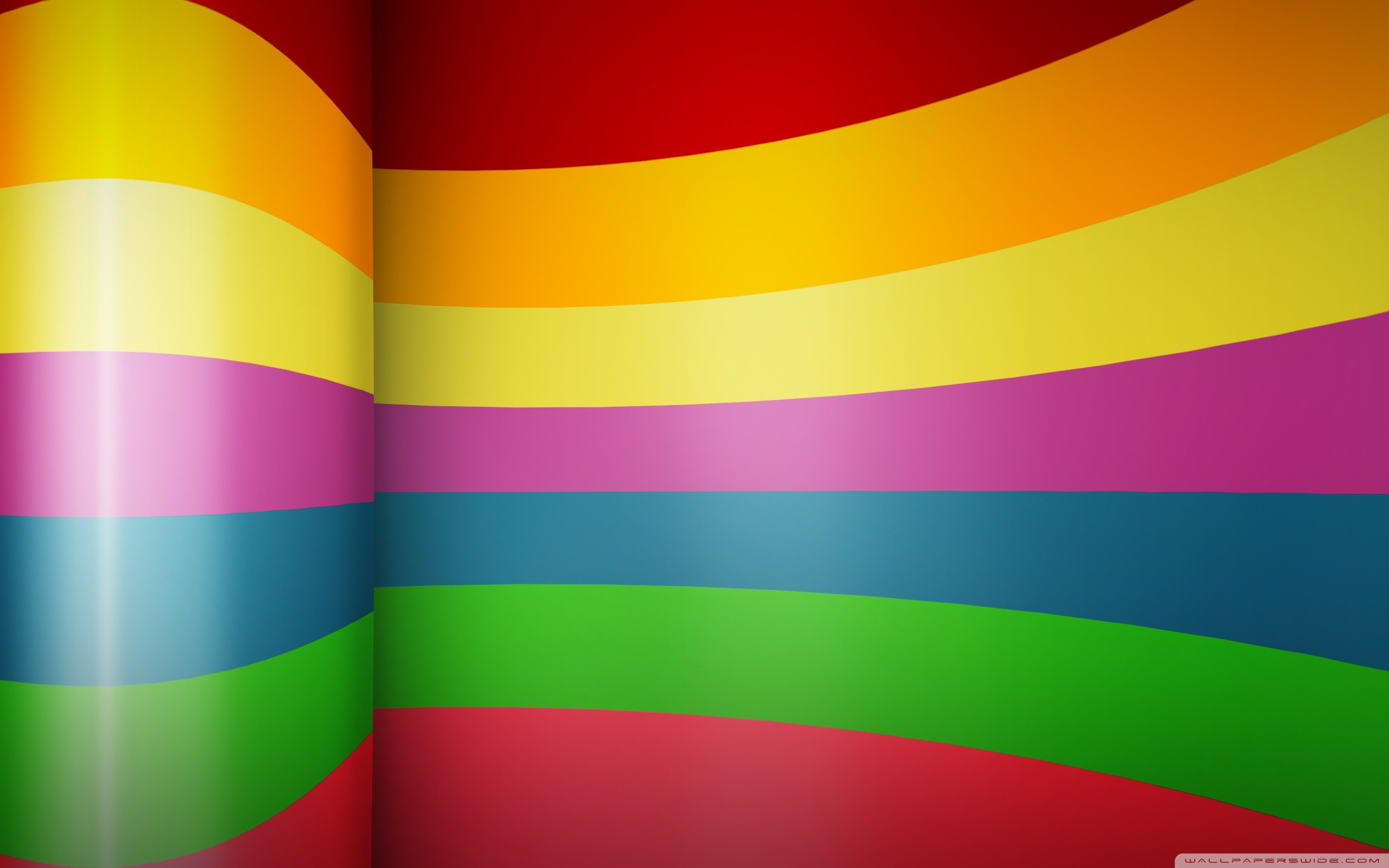 Strisce arcobaleno, Curve, Colorato, 2560x1600, sfondo MacBook Pro