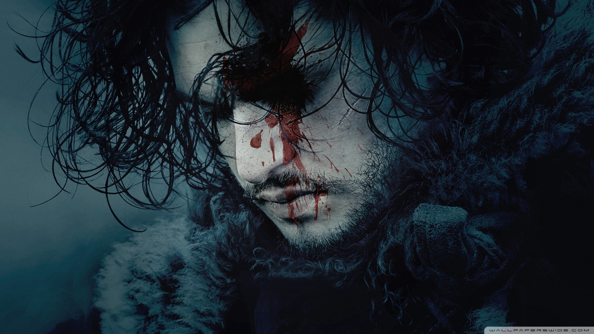 Jon Snow, Kit Harington, Il Trono di Spade, Primo piano, 16:9 Full HD, sfondo widescreen