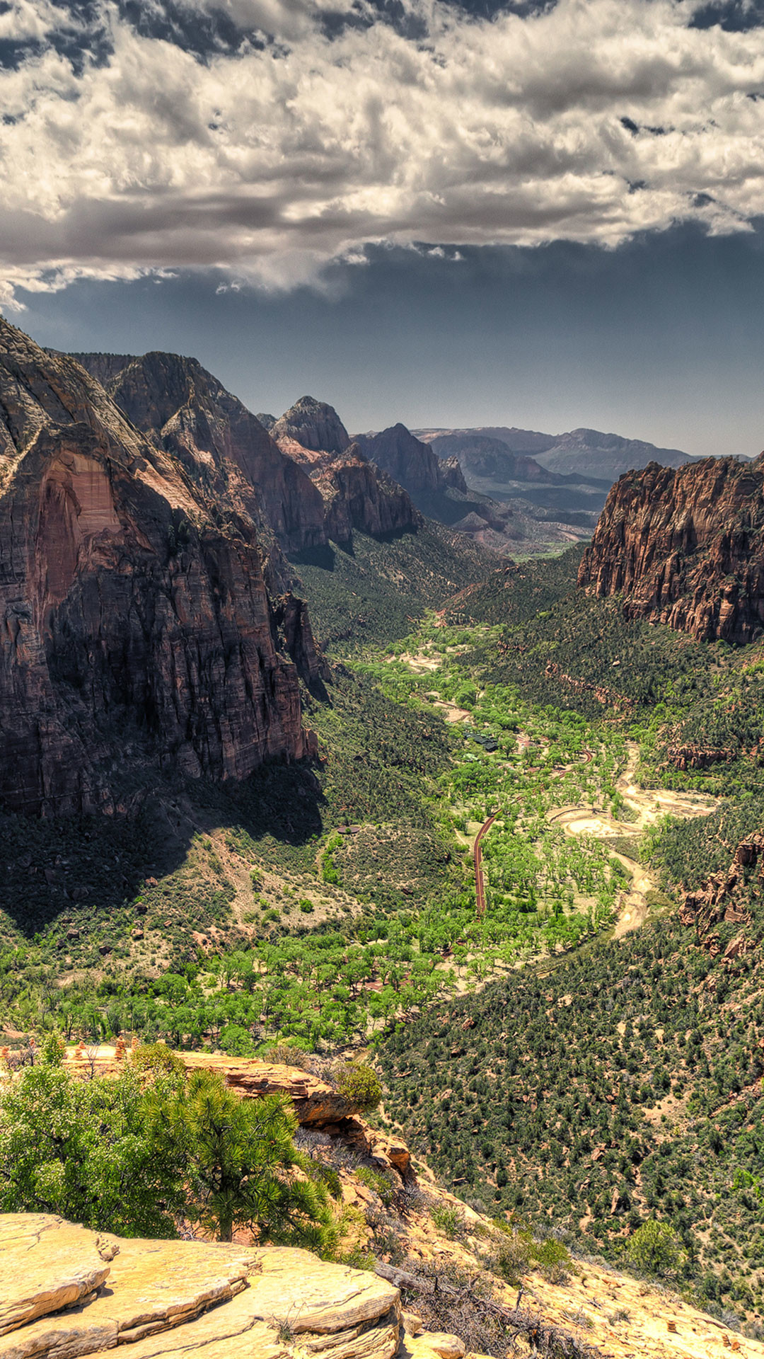 Canyon, Valle, Montagne, Zion National Park, Full HD, sfondo iPhone 6