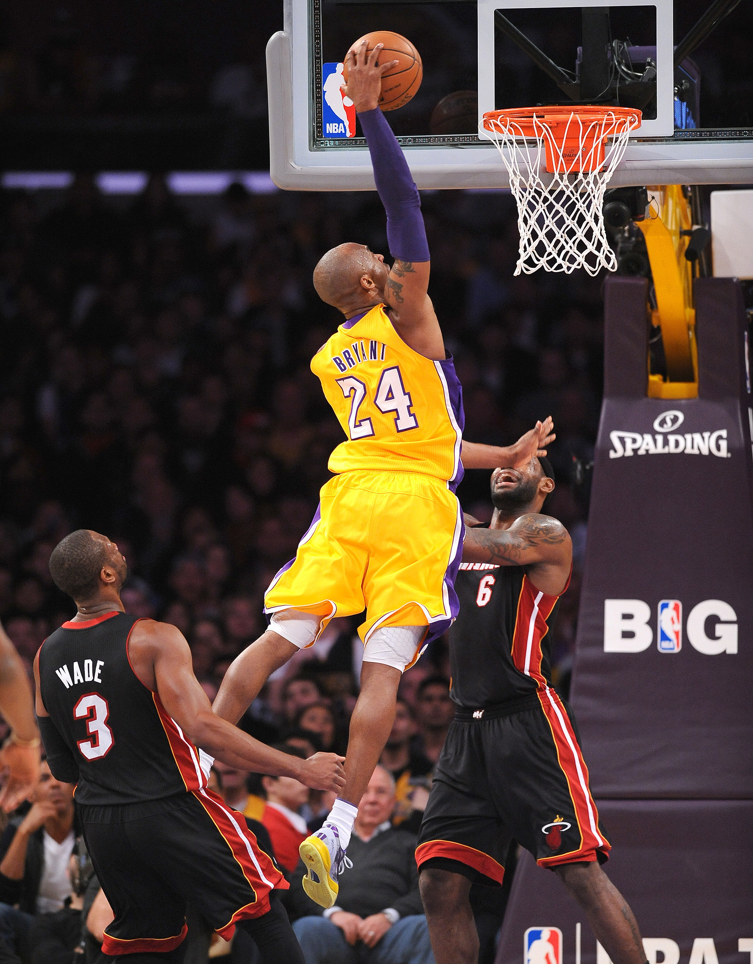 Kobe Bryant, Los Angeles Lakers, Schiacciata, Miami Heat, NBA, QHD+, schermata di blocco iPad