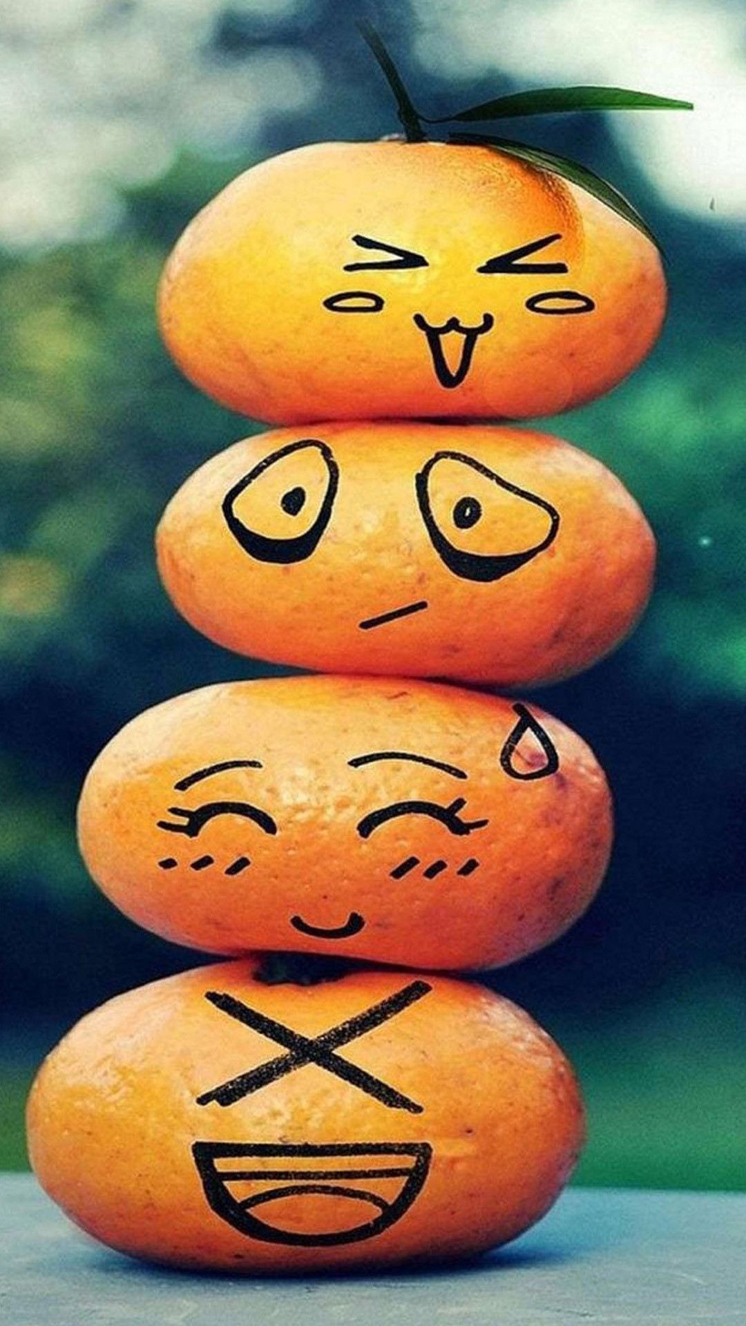 Mandarini, Faccine, Divertente, Arancione, wallpaper LG G2