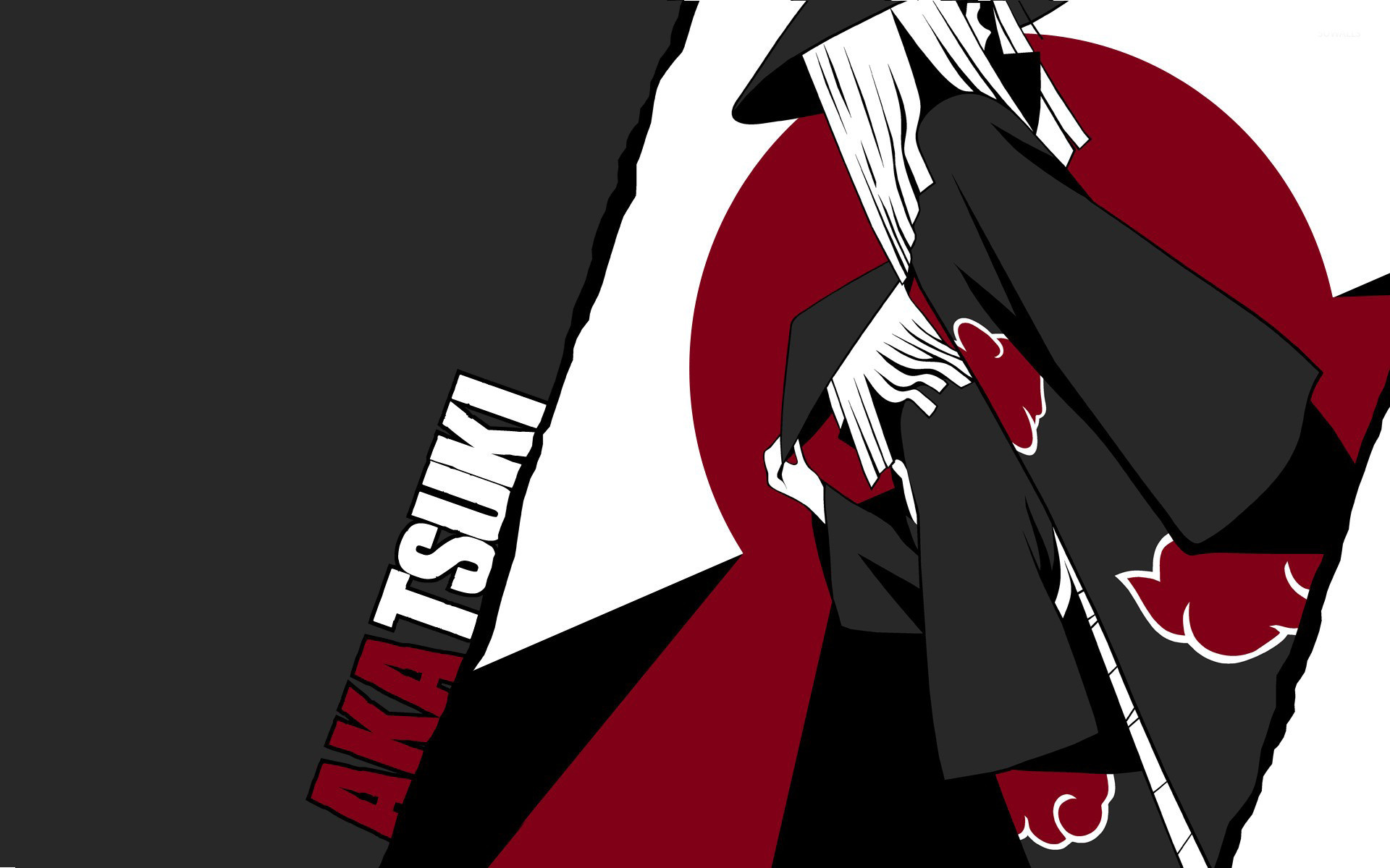 Itachi Uchiha, Akatsuki, Naruto, Rosso e nero, 1920x1200, immagine di sfondo