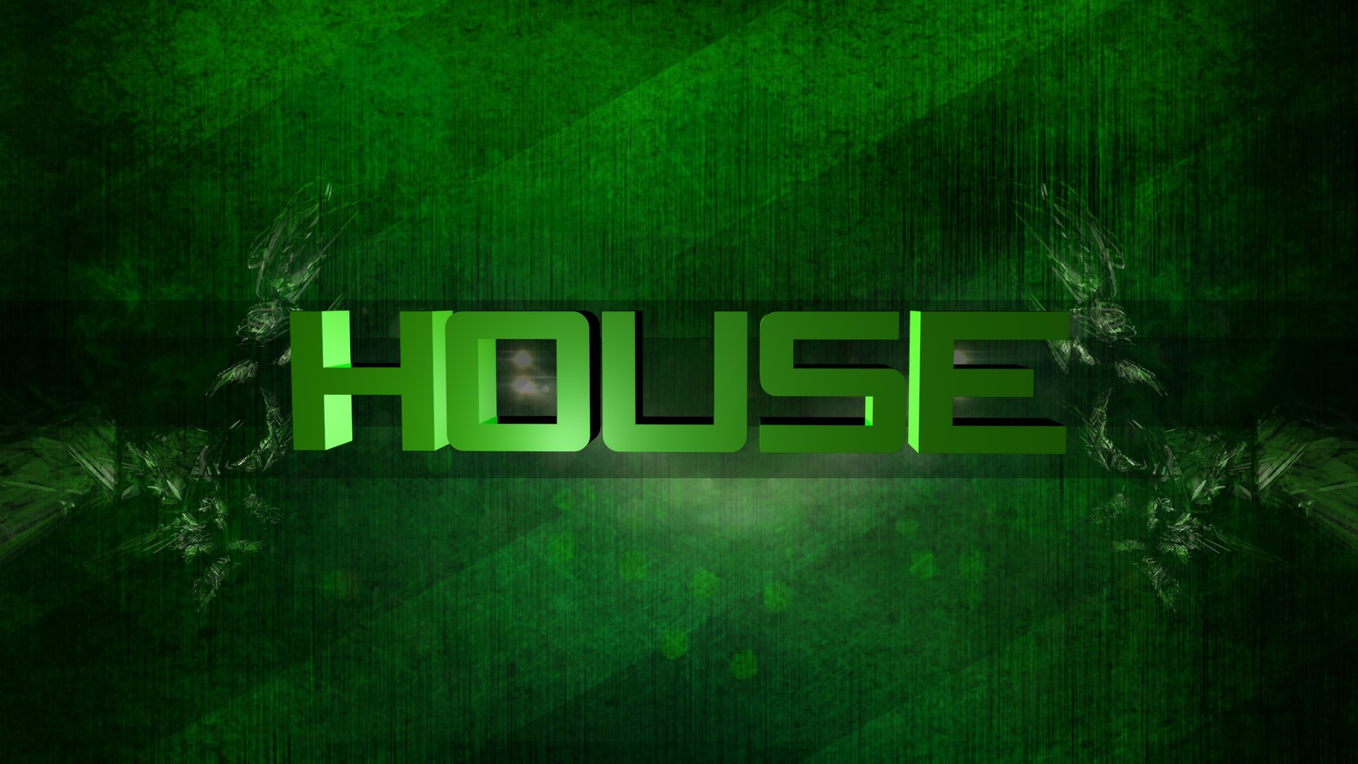 House music, Scritta, Verde, Tipografia, Full HD 1080p, sfondo desktop
