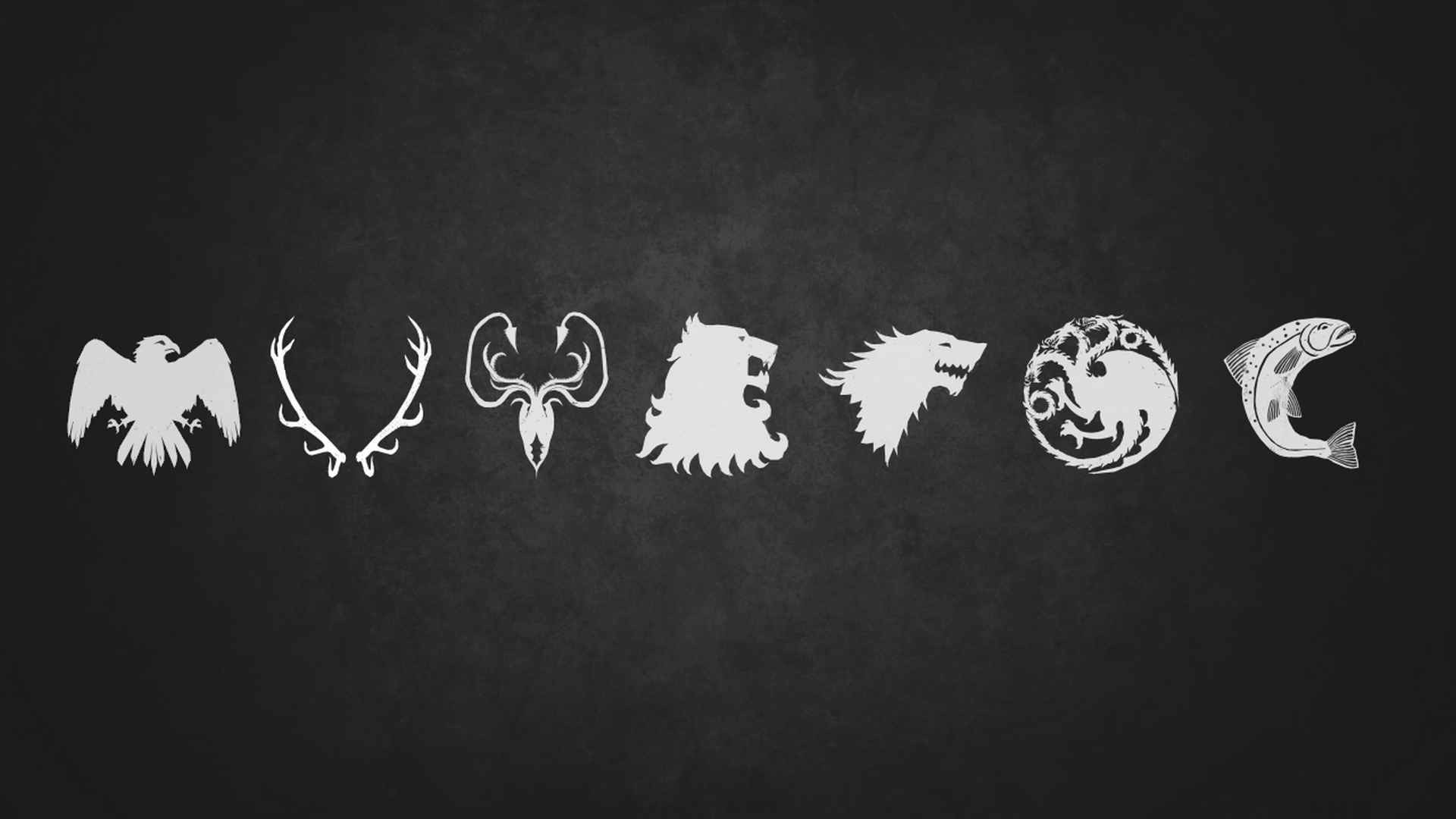 Stemmi delle casate, Casa Stark, Casa Targaryen, Casa Baratheon, Casa Lannister, Il Trono di Spade, sfondo desktop
