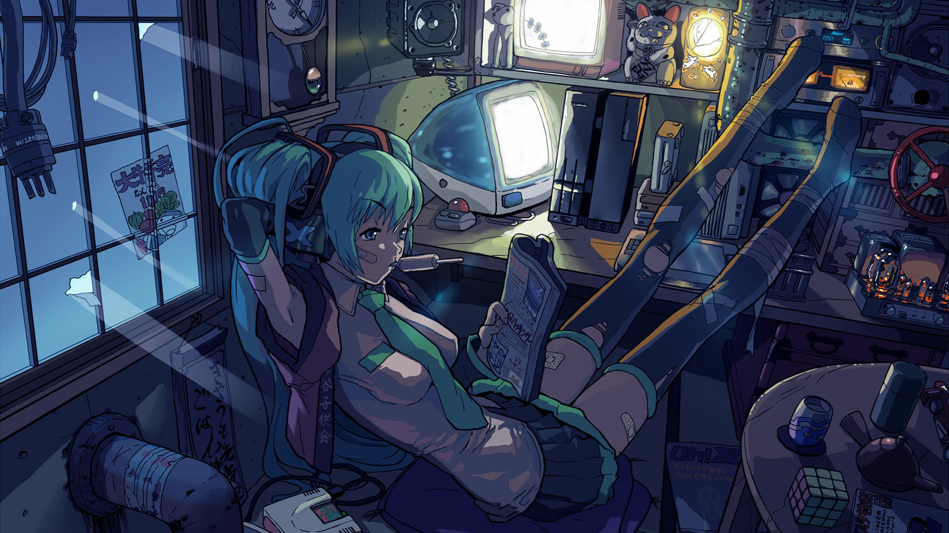 Hatsune Miku, Vocaloid, Camera, Tecnologia, Full HD, sfondo Windows 11