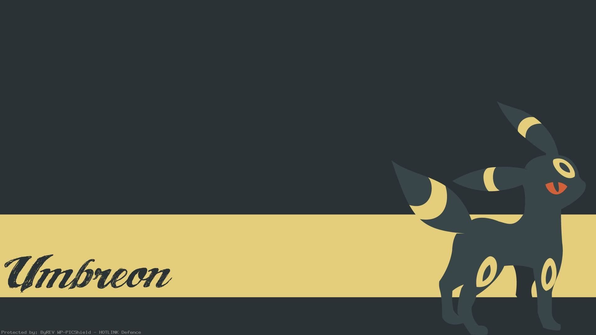 Umbreon, Pokémon, Minimalista, Scritta, 1920x1080, sfondo per PC
