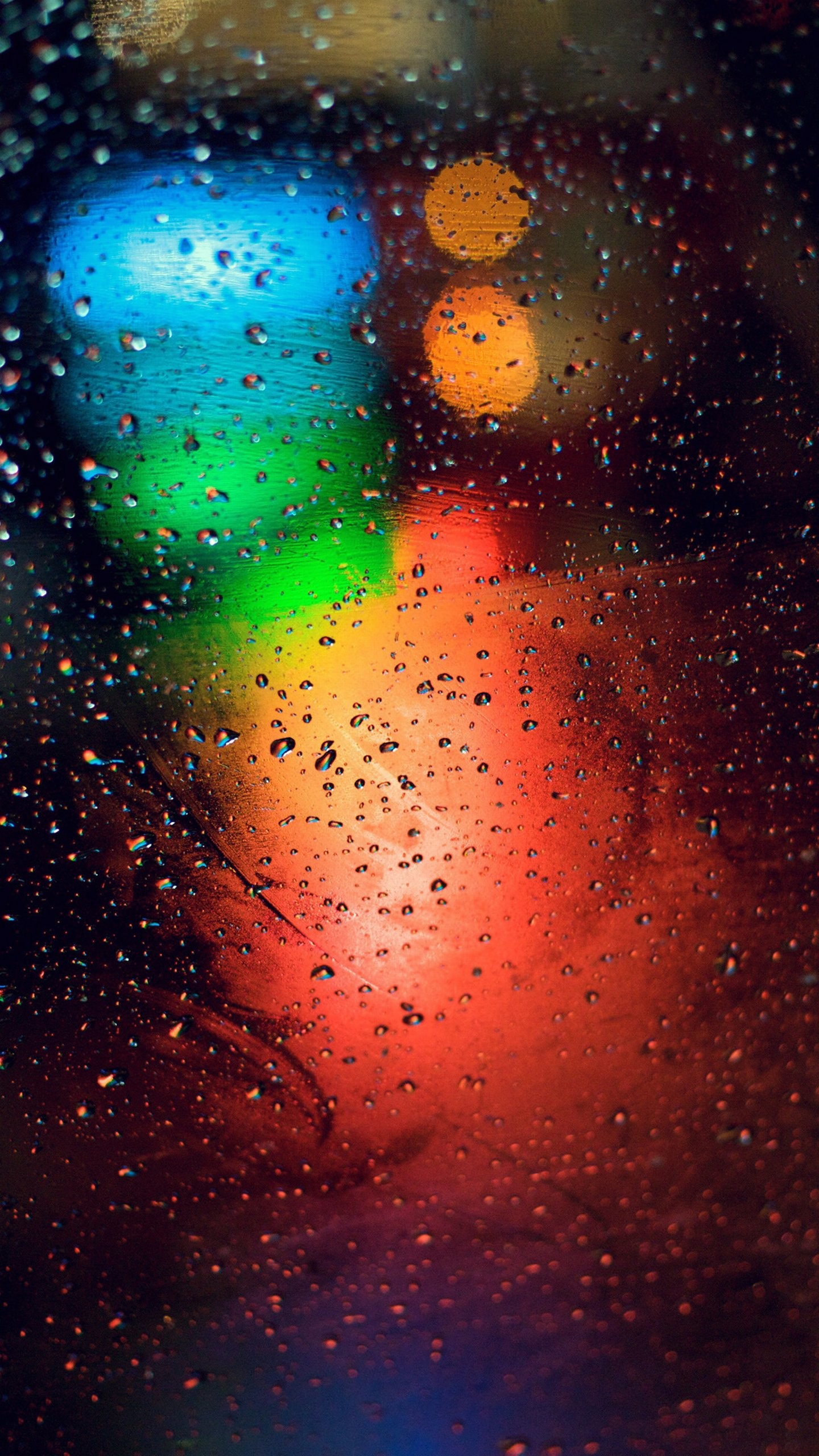 Gocce di pioggia, Vetro, Bokeh, QHD+, sfondo LG G4