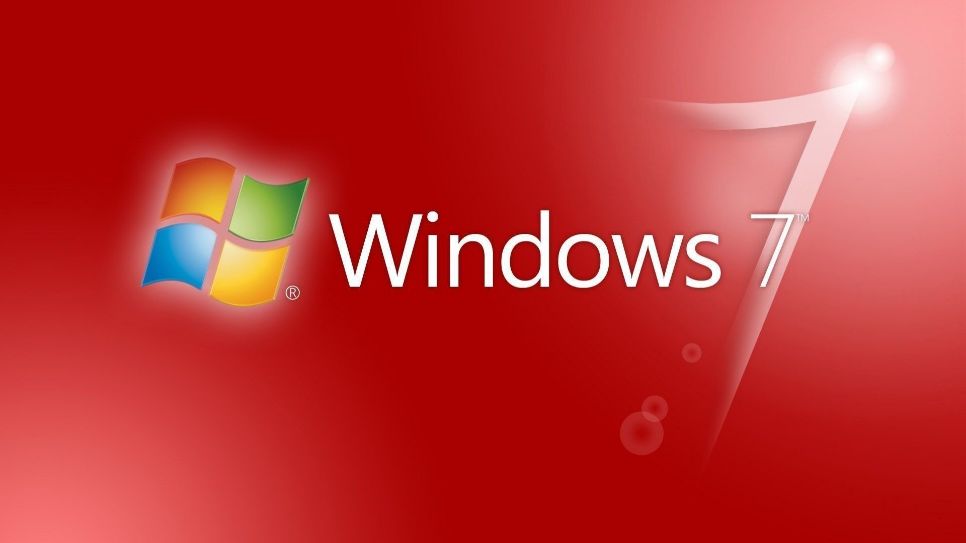 Windows 7, Logo Windows, Rosso, 1920x1080, sfondo per PC