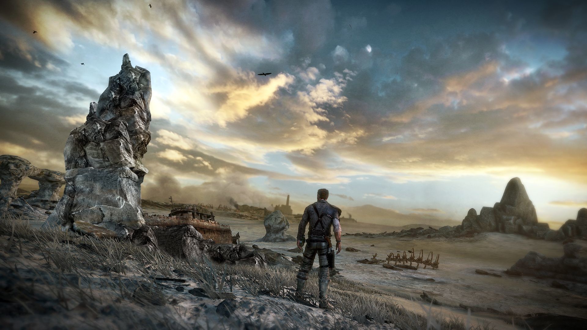 Mad Max, Videogioco, Max Rockatansky, Desolazione, Rocce, Full HD, wallpaper per computer