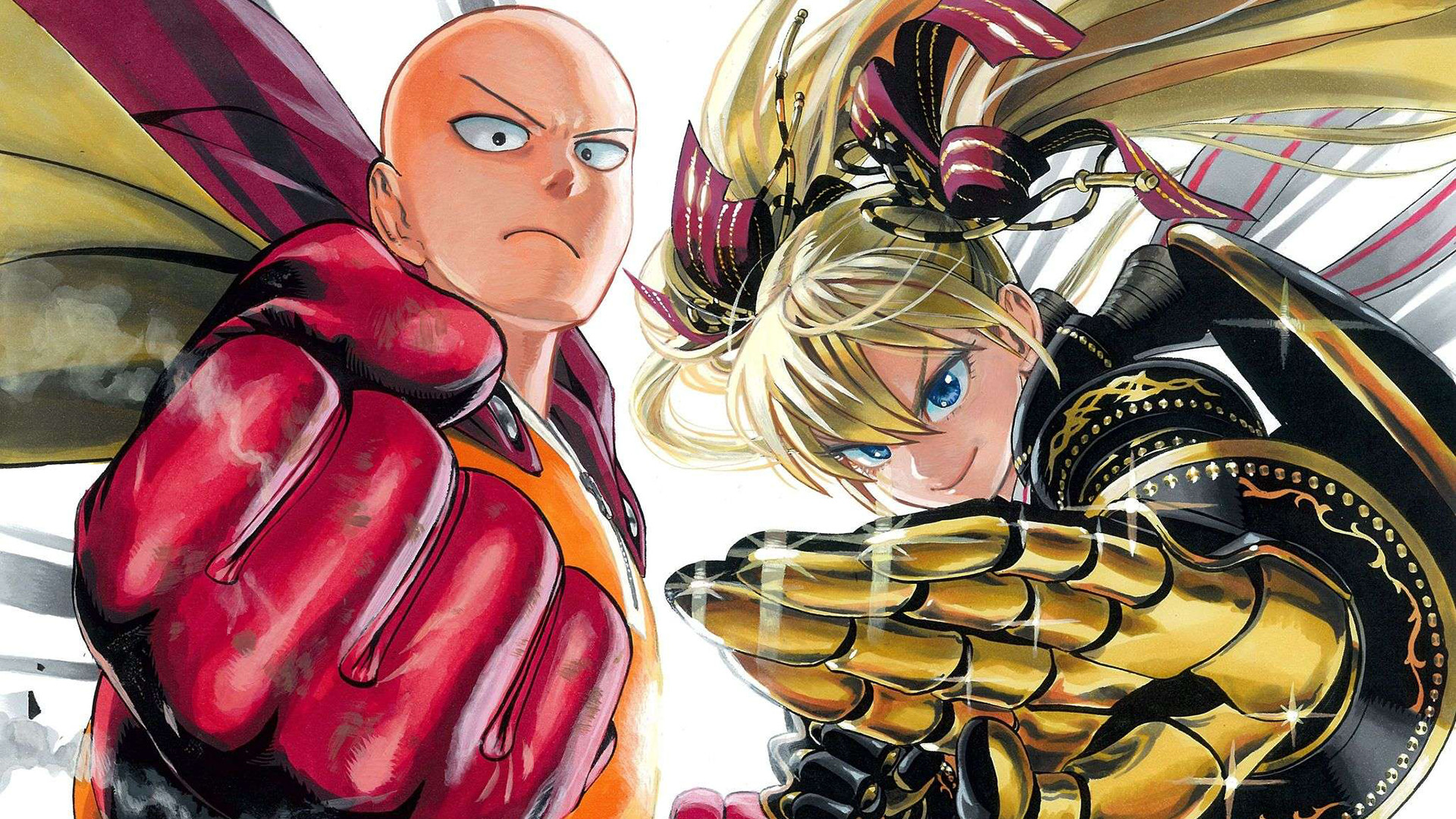 Saitama, Genos, One Punch Man, Pugno, Full HD, sfondo per PC e portatile