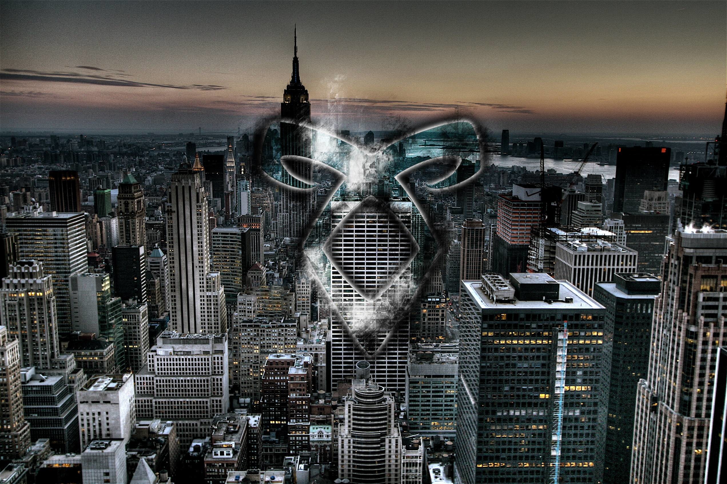 Runa Angelica, Shadowhunters, New York, Empire State Building, Tramonto, sfondo Full HD per computer