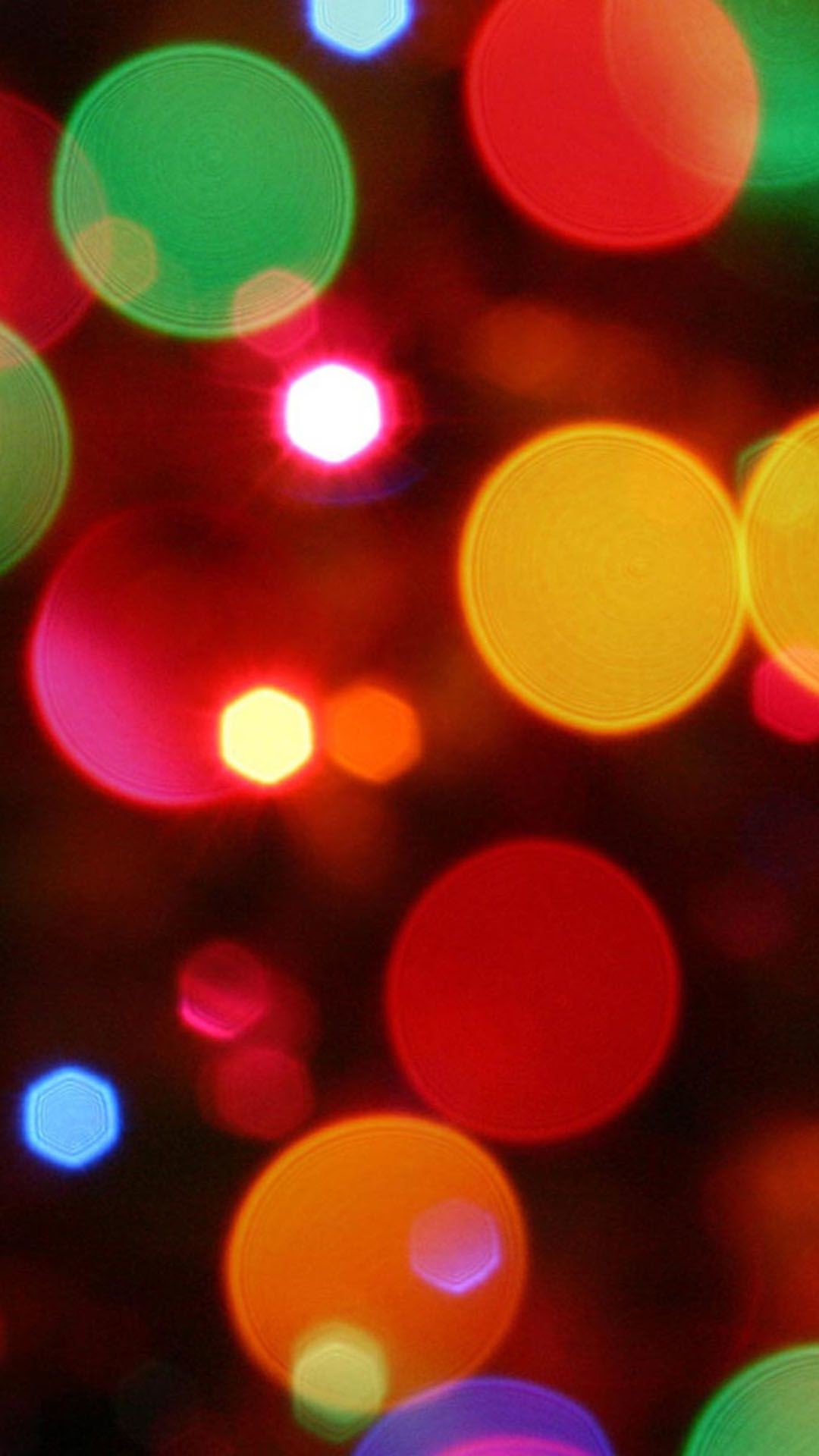 Bokeh, Luci, Multicolore, Rosso, sfondo smartphone