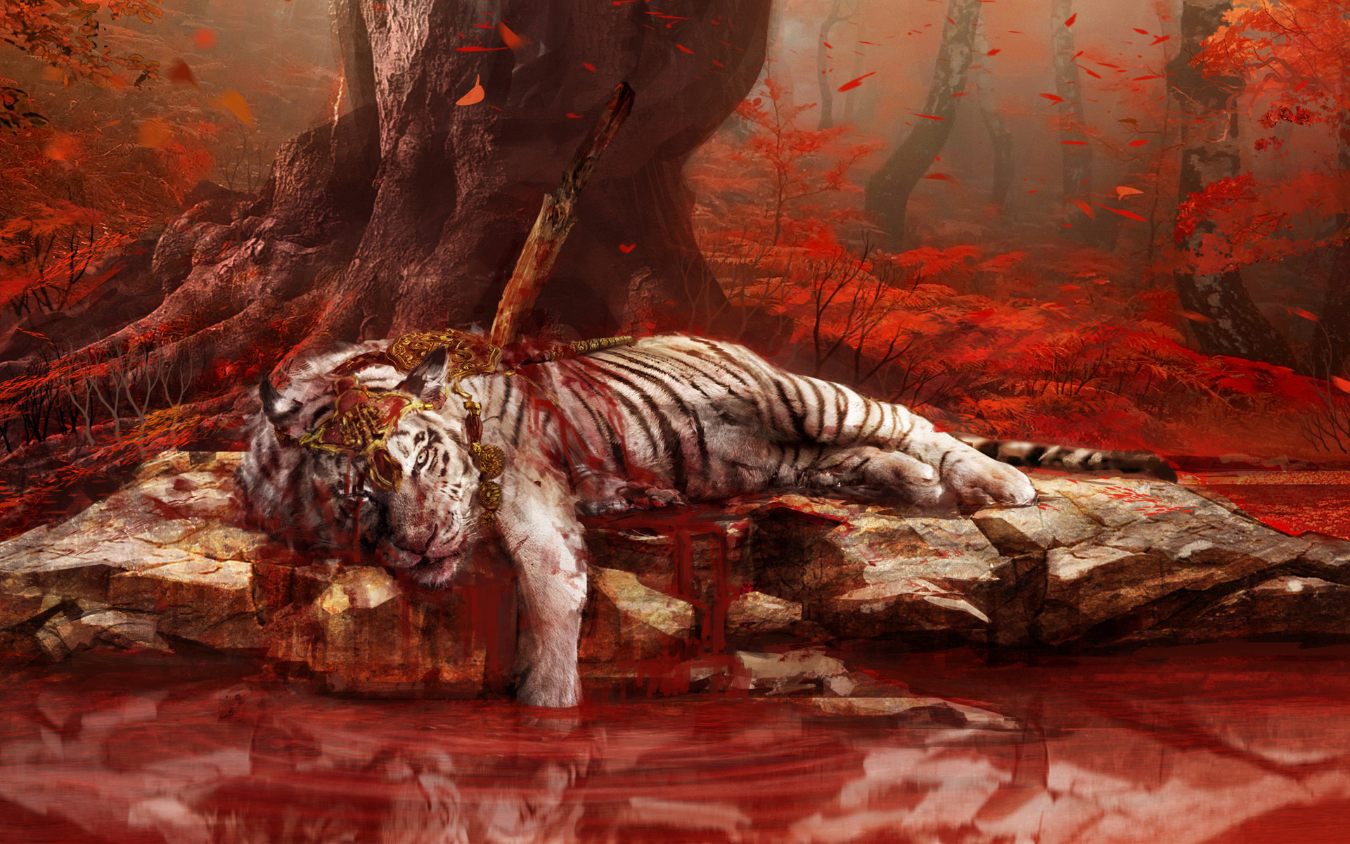 Far Cry 4, Tigre, Shangri-La, Rosso, 1920x1200, sfondo MacBook Pro
