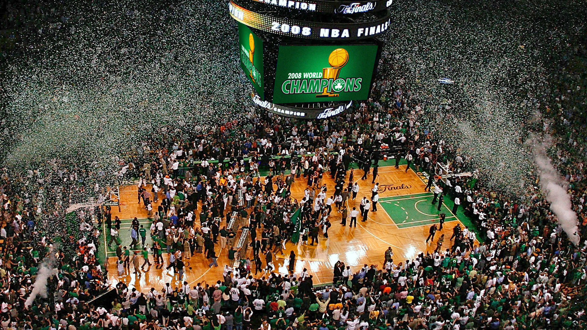 Boston Celtics, NBA Finals 2008, Coriandoli, TD Garden, Full HD, sfondo desktop