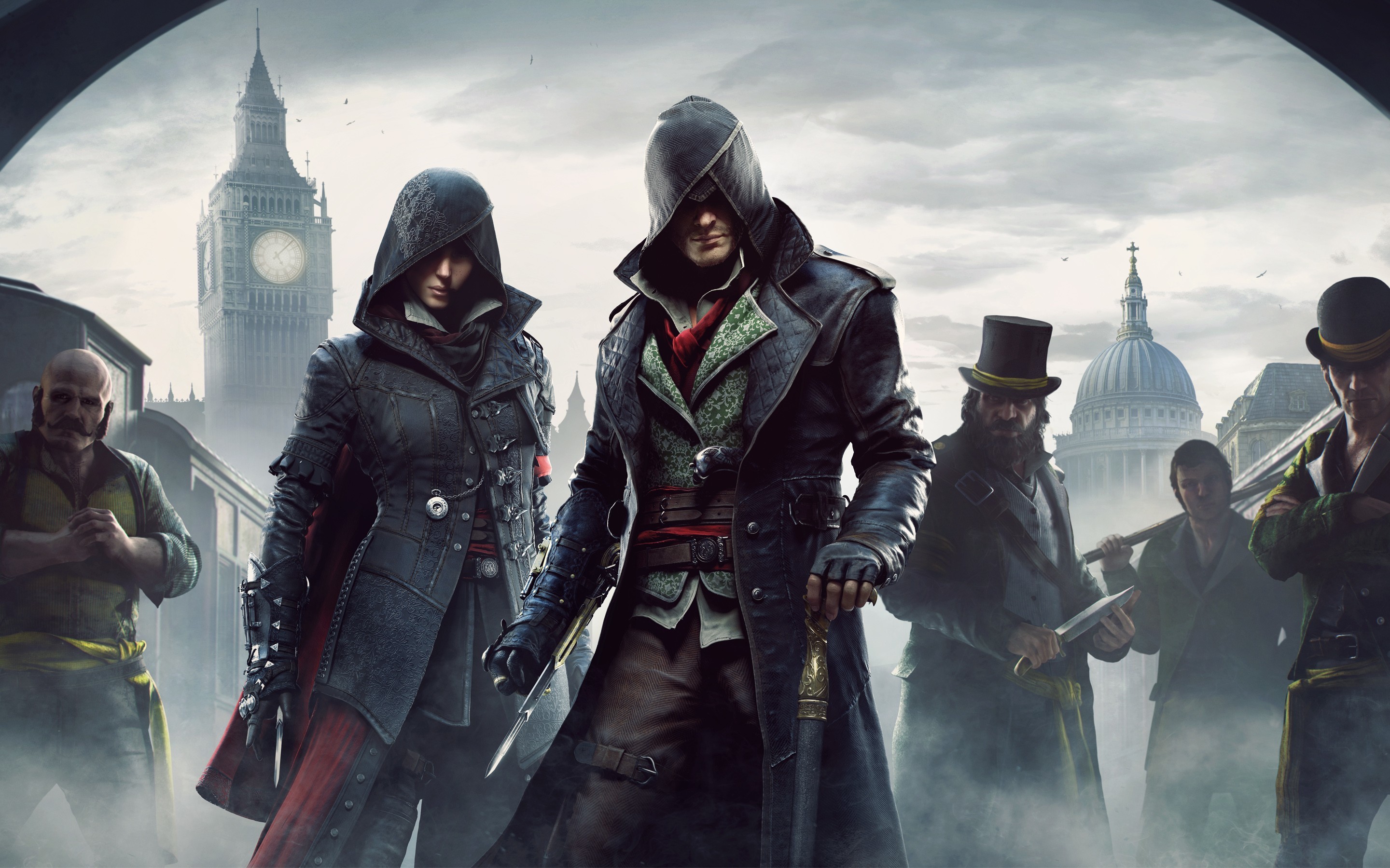 Jacob Frye, Evie Frye, Assassin's Creed Syndicate, Big Ben, Banda dei Rooks, Nebbia, sfondo per PC